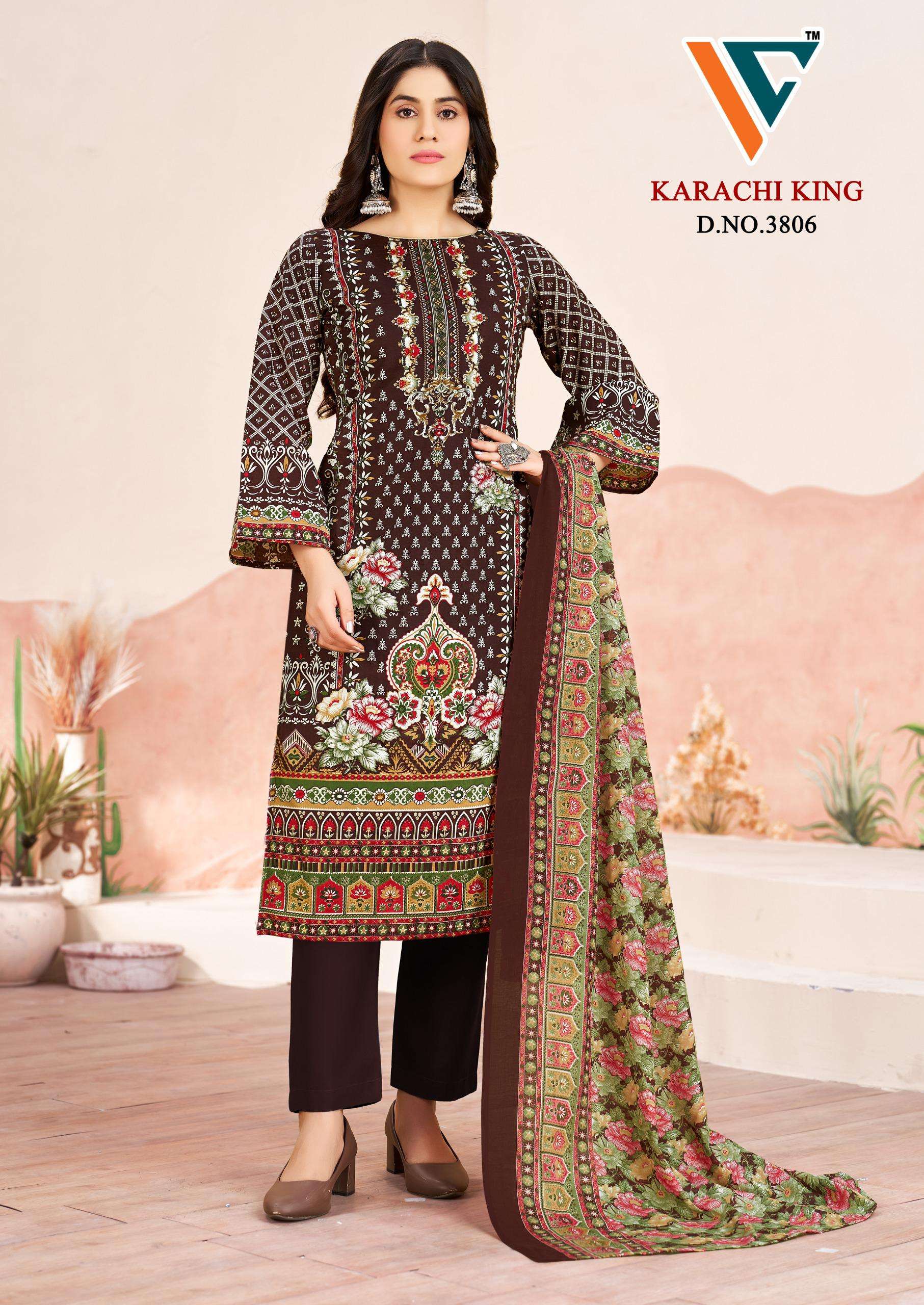 VANDANA CREATION KARACHI KING VOL 38 COTTON DIGITAL PRINT SALWAR SUIT