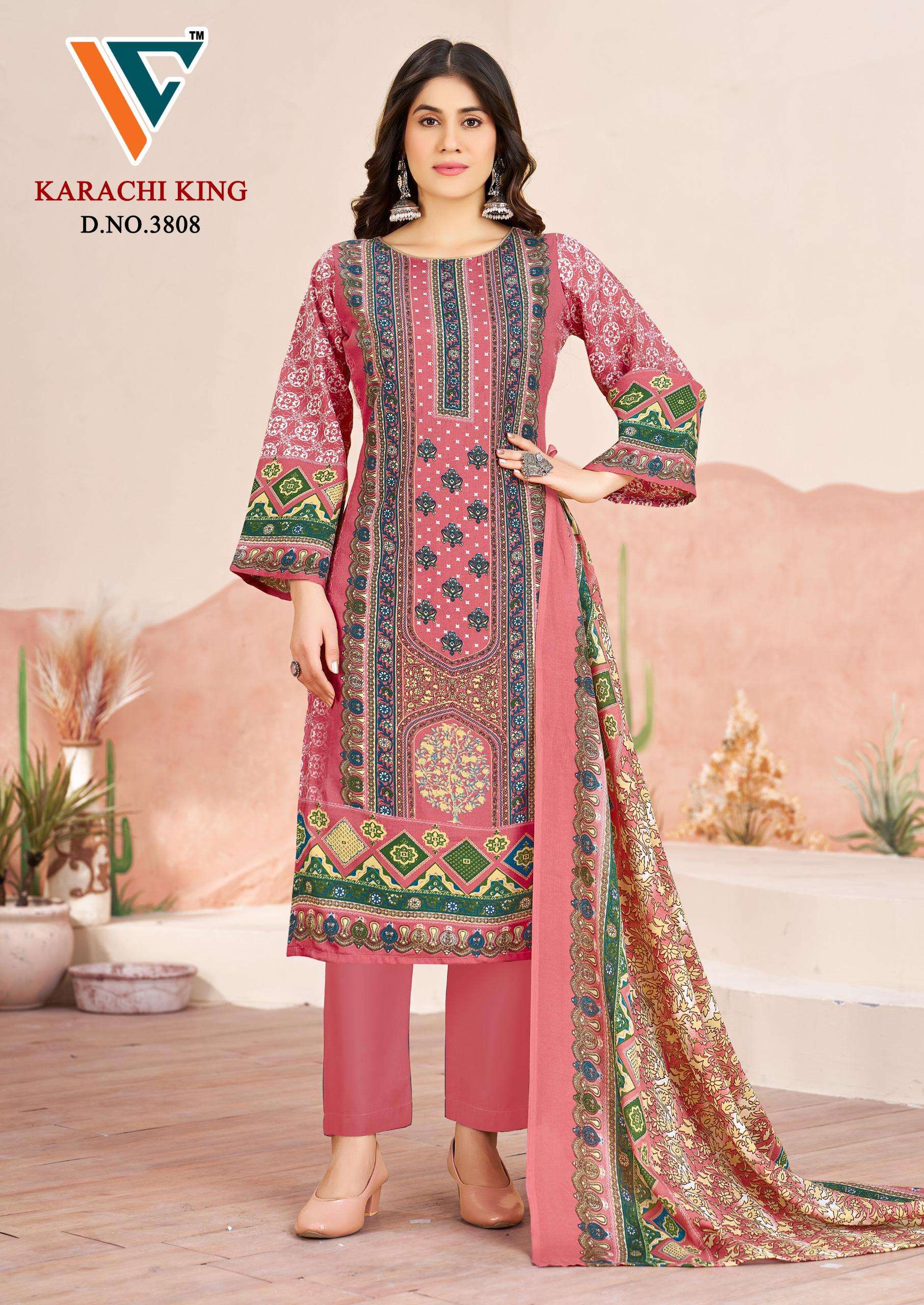 VANDANA CREATION KARACHI KING VOL 38 COTTON DIGITAL PRINT SALWAR SUIT
