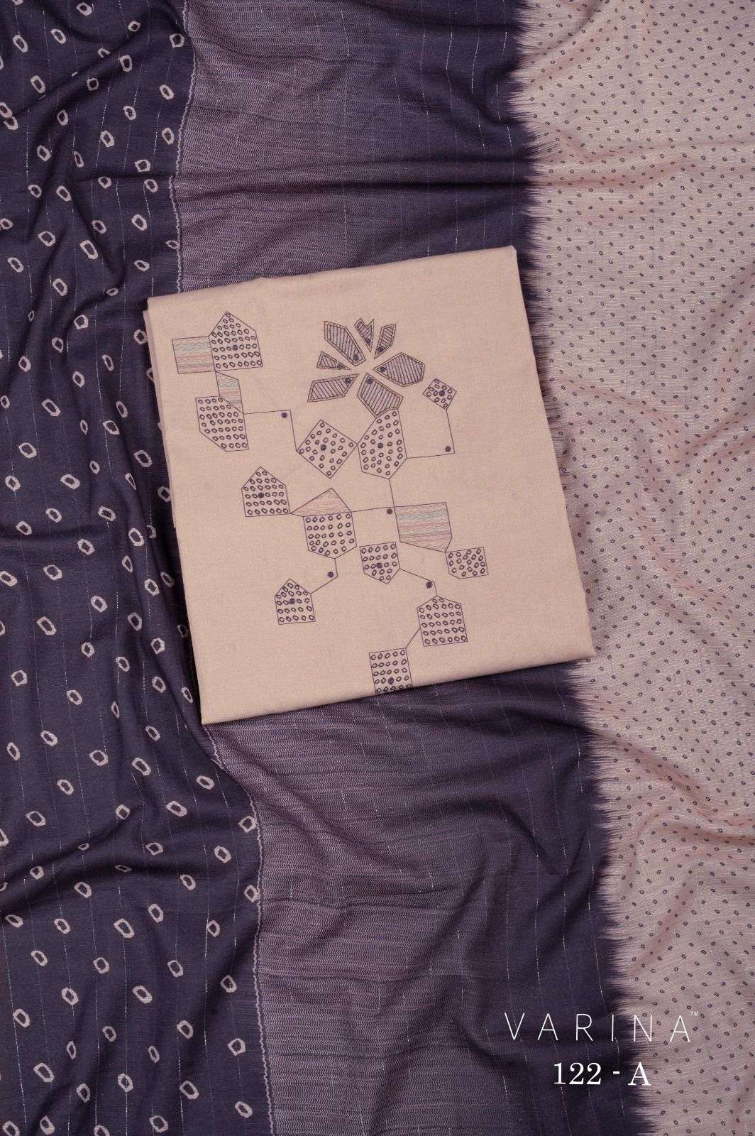VARINA FAB D NO 122 LAWN COTTON DIGITAL PRINT WITH DESIGNER WORK SUIT
