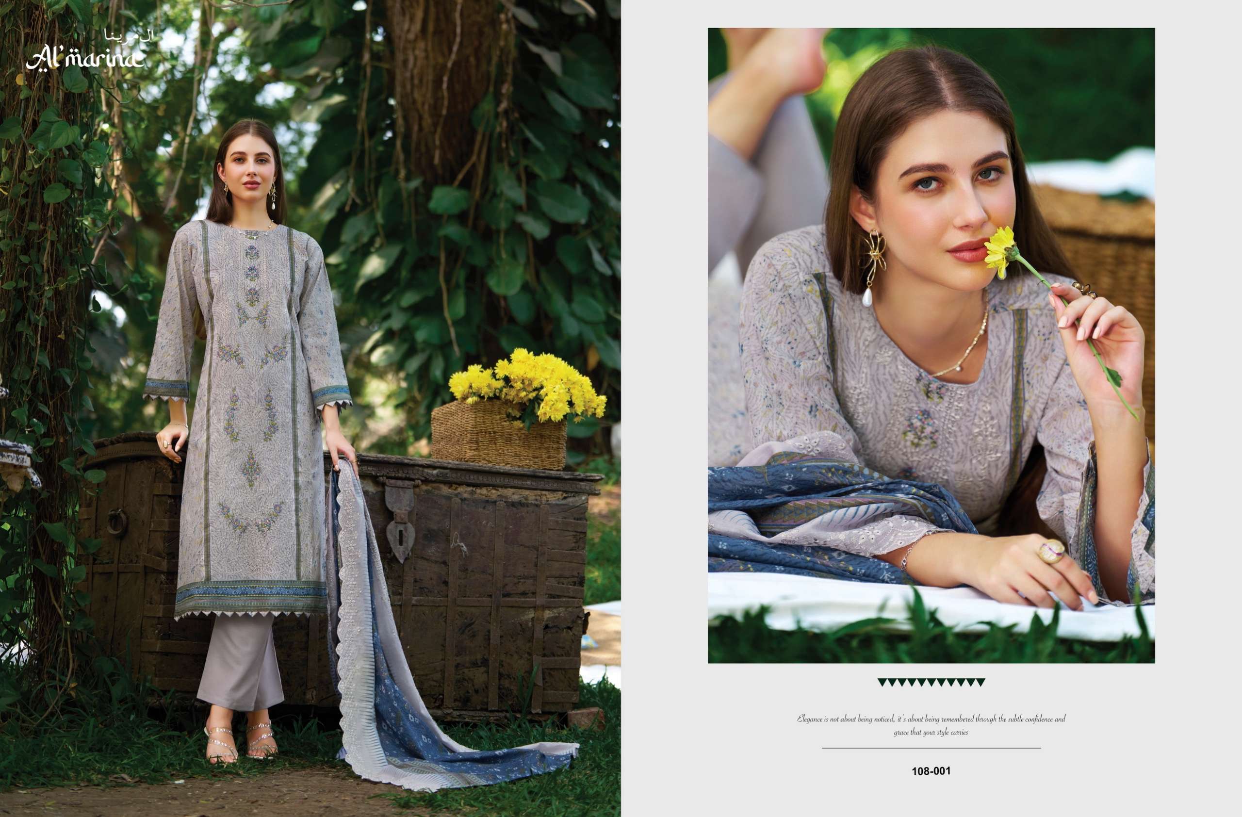 ALMARINA SUKOON E SAFAR COTTON DIGITAL PRINT WITH CHIKANKARI WORK SUIT