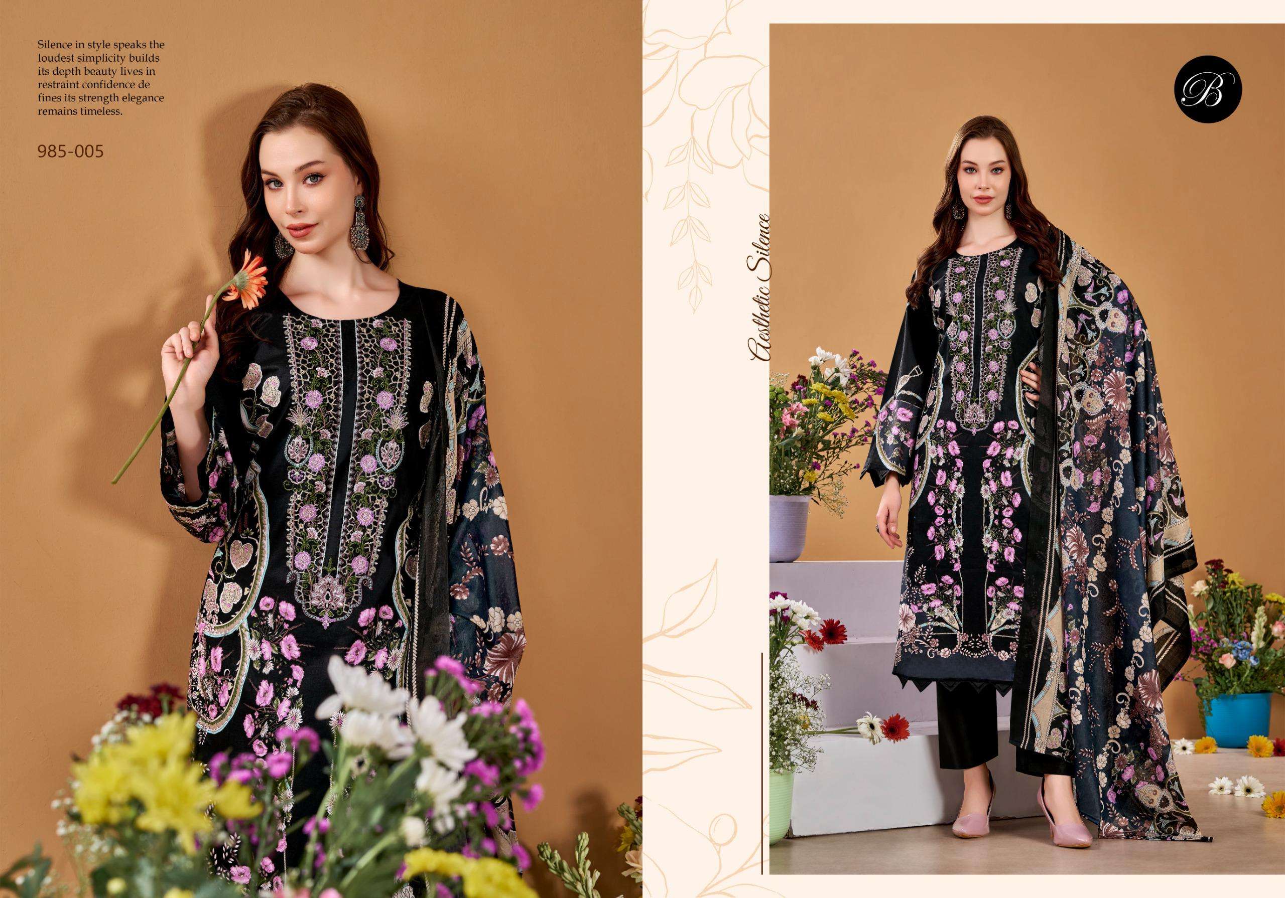 BELLIZA DESIGNER STUDIO NAIRA VOL 145 COTTON DIGITAL PRINTS WITH FANCY WORK SUIT