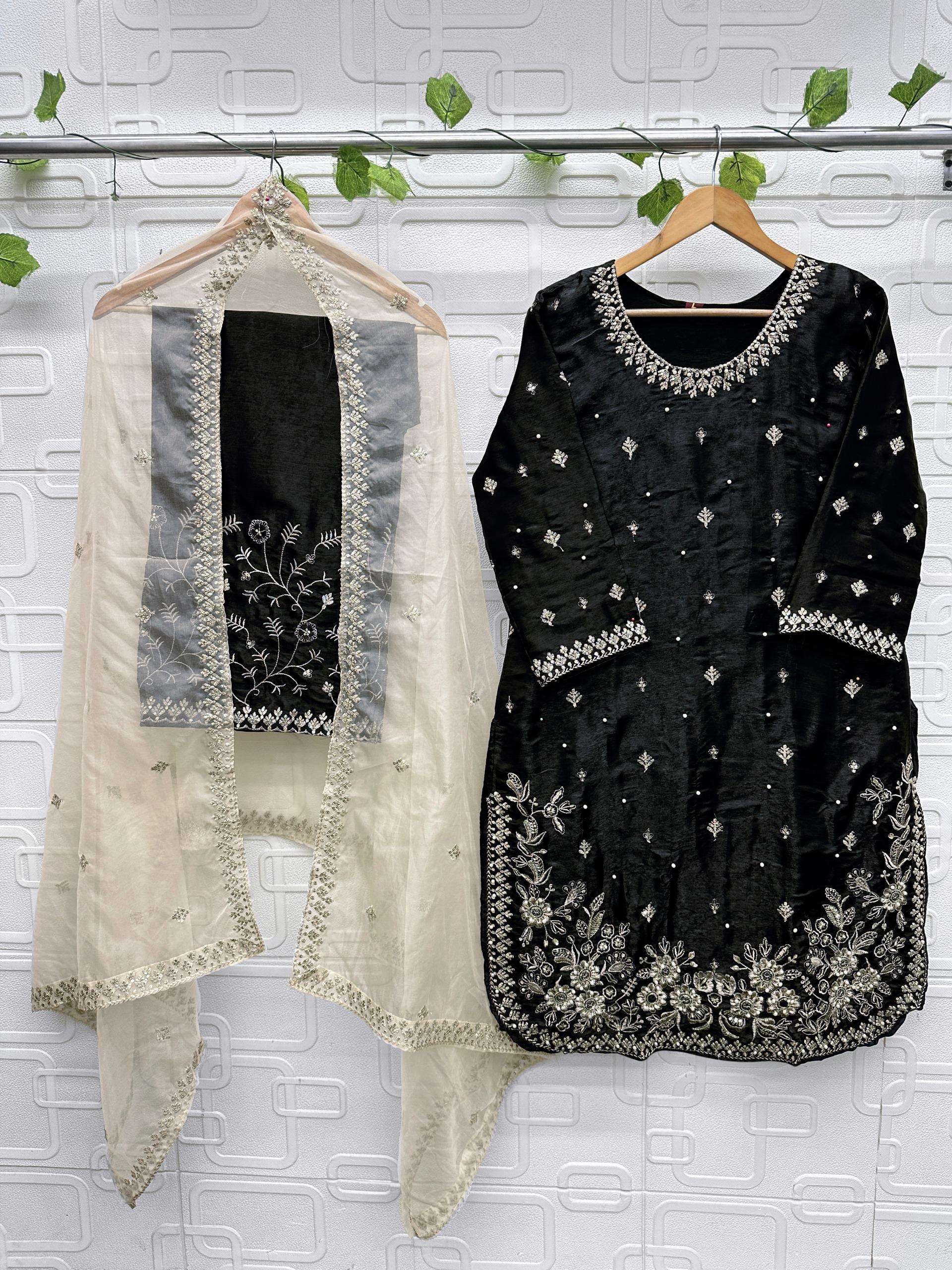 FLORENT D NO 1065 JIMMY SILK EMBROIDERY DESIGNER READY MADE PAKISTANI SUIT
