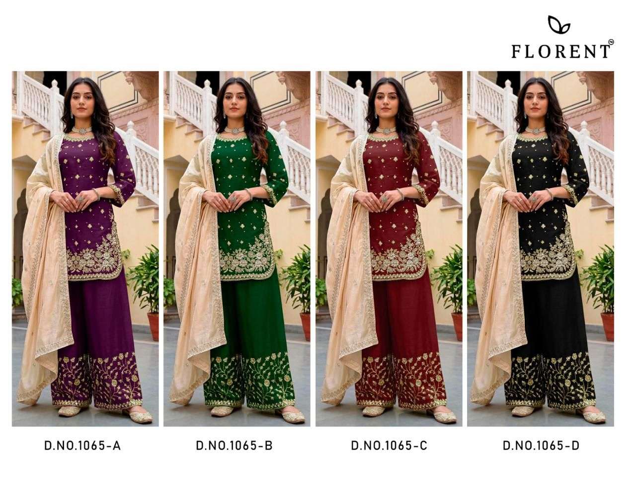 FLORENT D NO 1065 JIMMY SILK EMBROIDERY DESIGNER READY MADE PAKISTANI SUIT