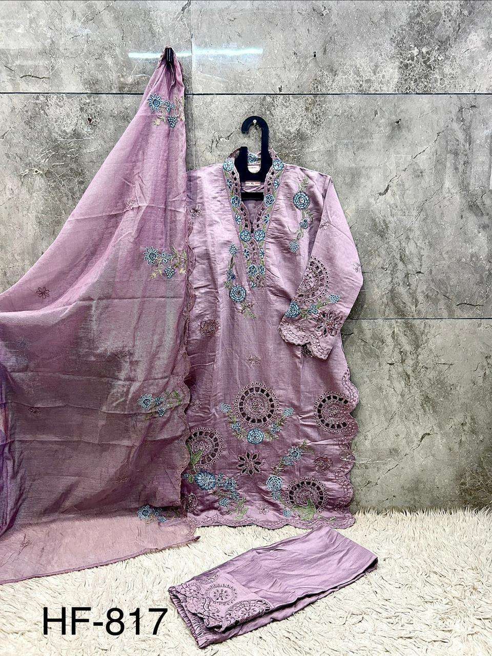 HOOR TEX HF 817 VISCOSE EMBROIDERED DESIGNER READY MADE PAKISTANI SUIT