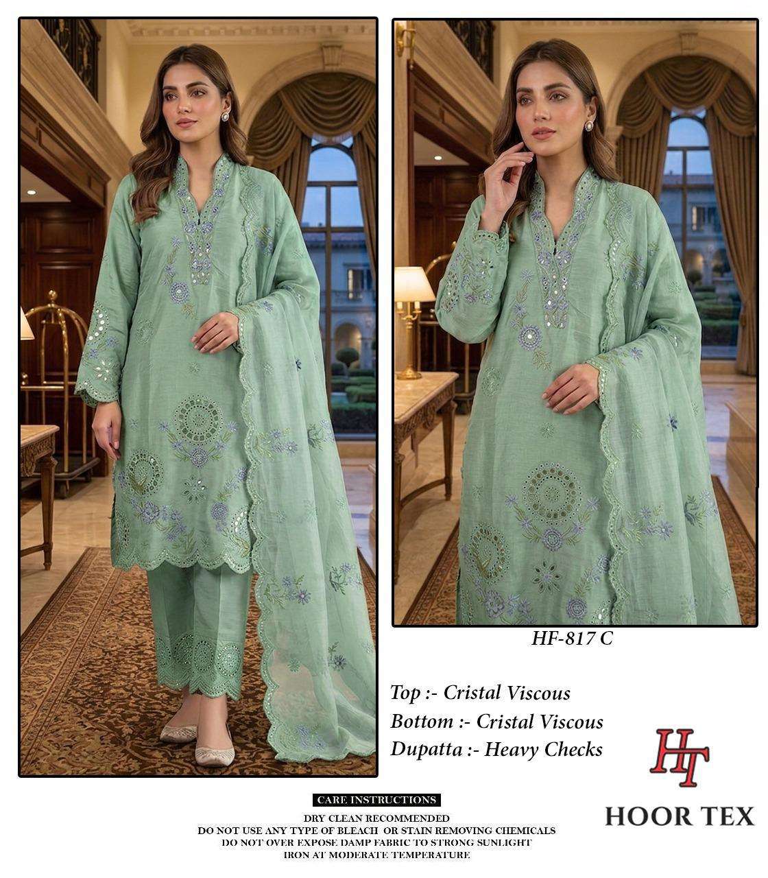 HOOR TEX HF 817 VISCOSE EMBROIDERED DESIGNER READY MADE PAKISTANI SUIT