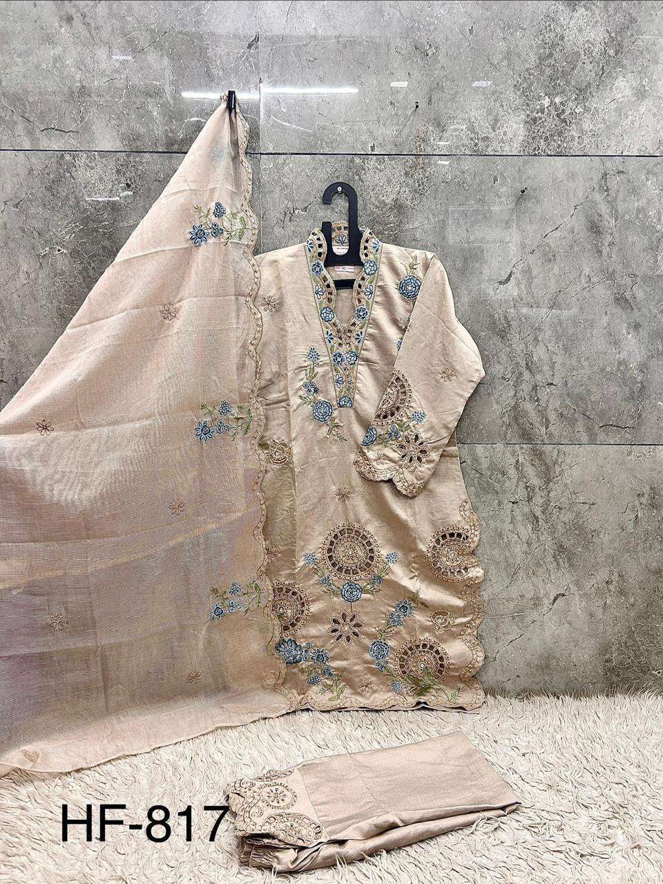 HOOR TEX HF 817 VISCOSE EMBROIDERED DESIGNER READY MADE PAKISTANI SUIT