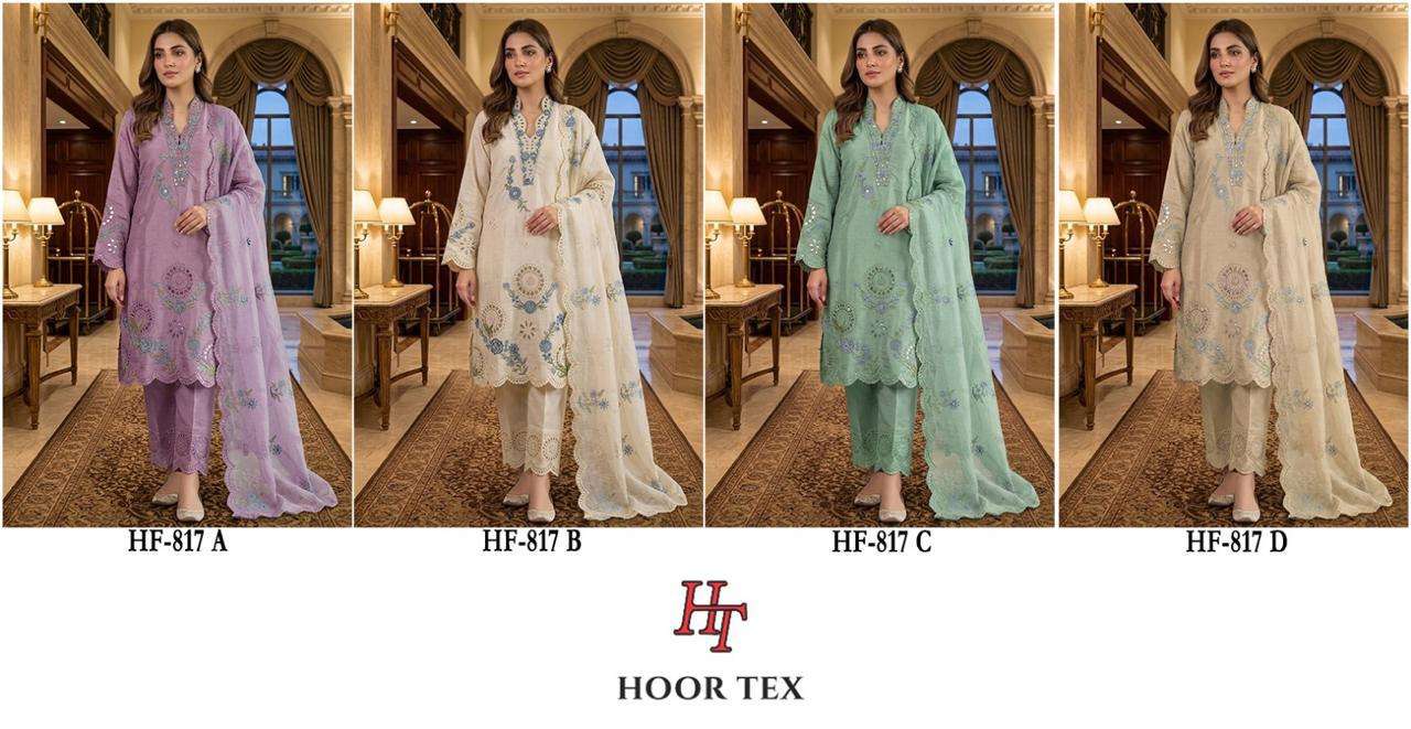 HOOR TEX HF 817 VISCOSE EMBROIDERED DESIGNER READY MADE PAKISTANI SUIT