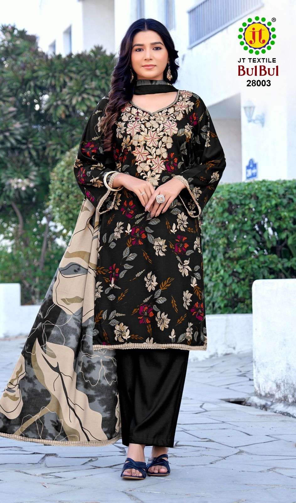JT BULBUL VOL 28 RAYON FANCY WORKS LADIES SALWAR SUIT