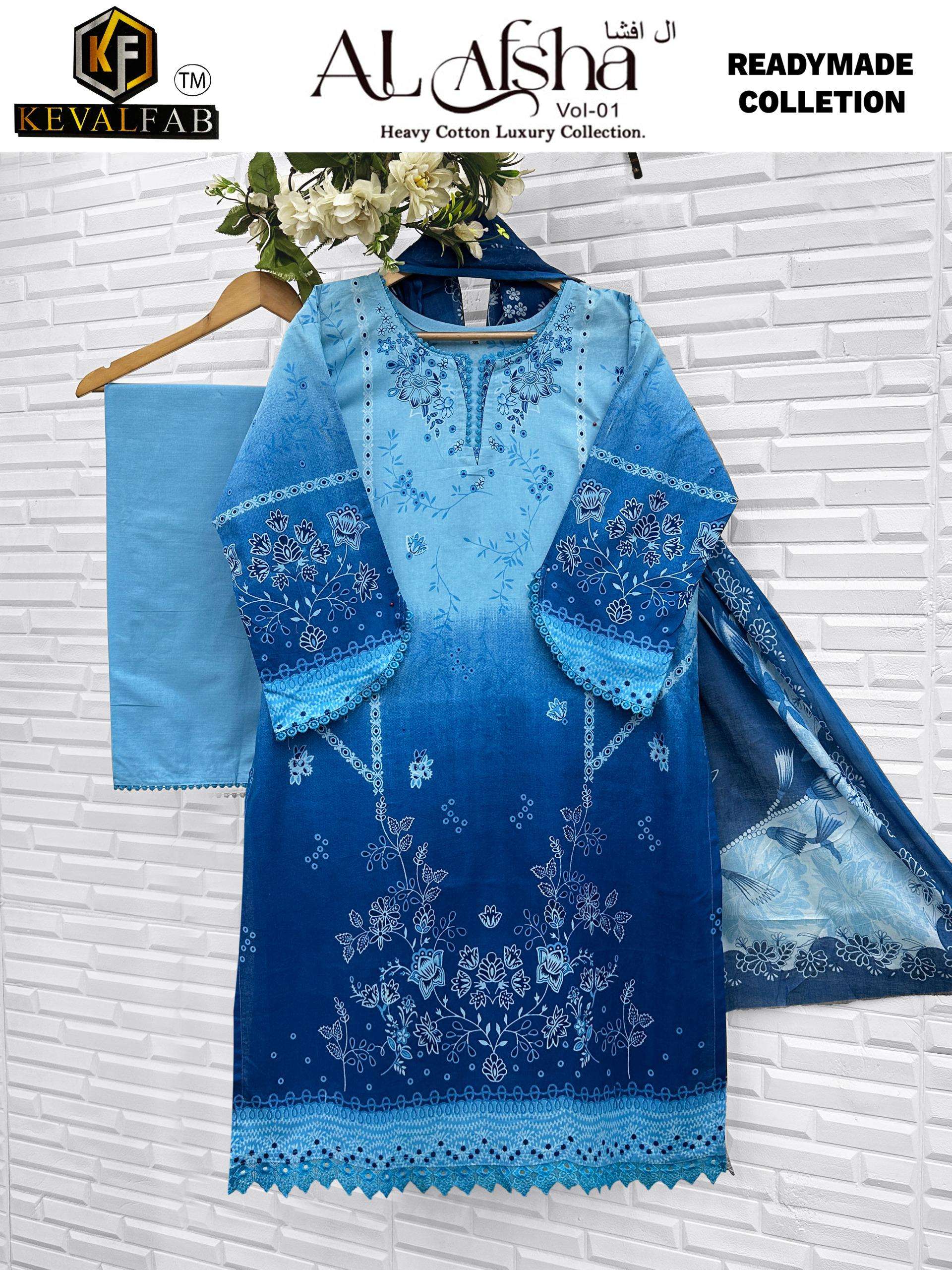 KEVAL FAB  AL AFSHA VOL 1 READY MADE COLLECTION 