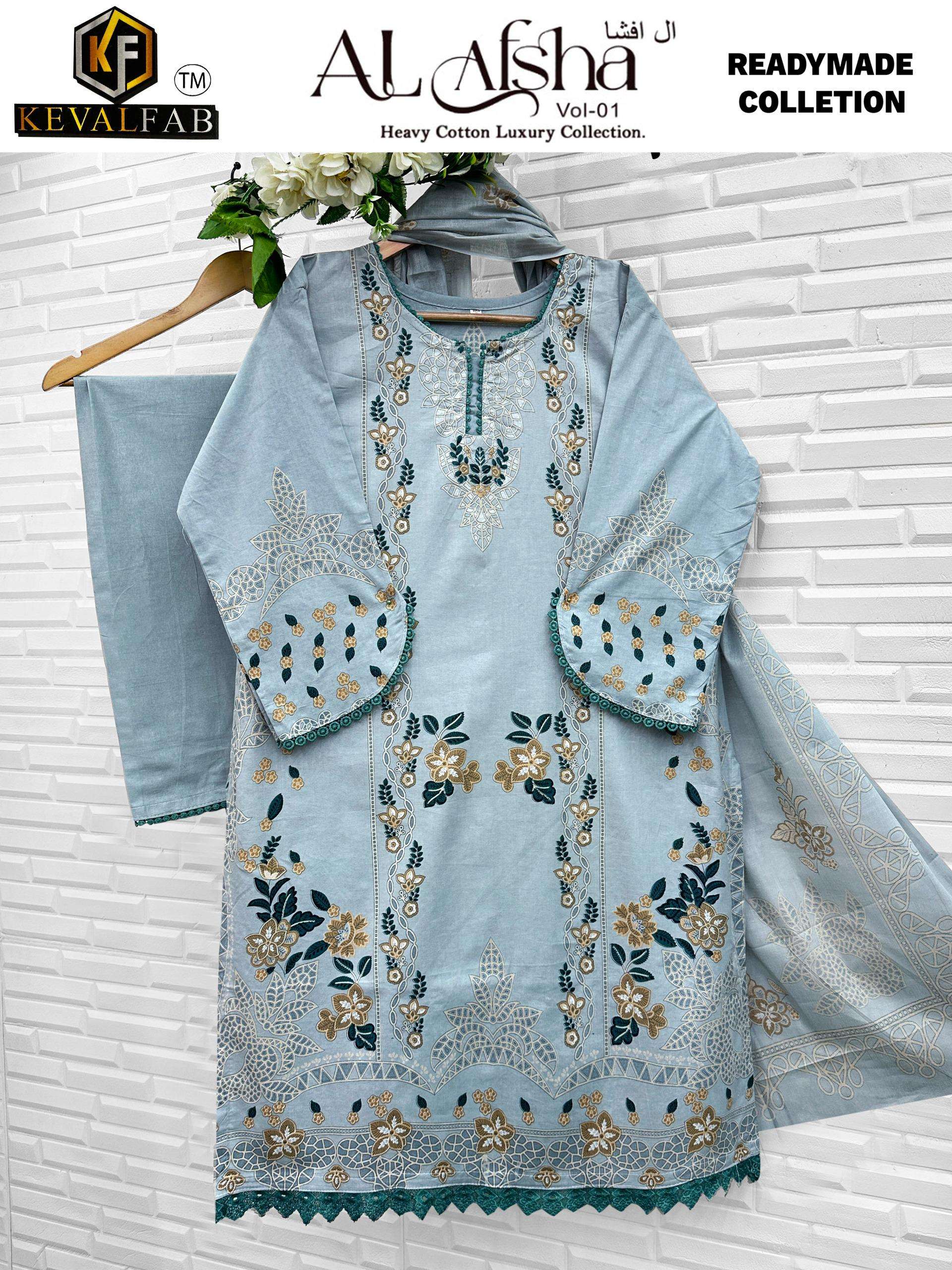 KEVAL FAB  AL AFSHA VOL 1 READY MADE COLLECTION 