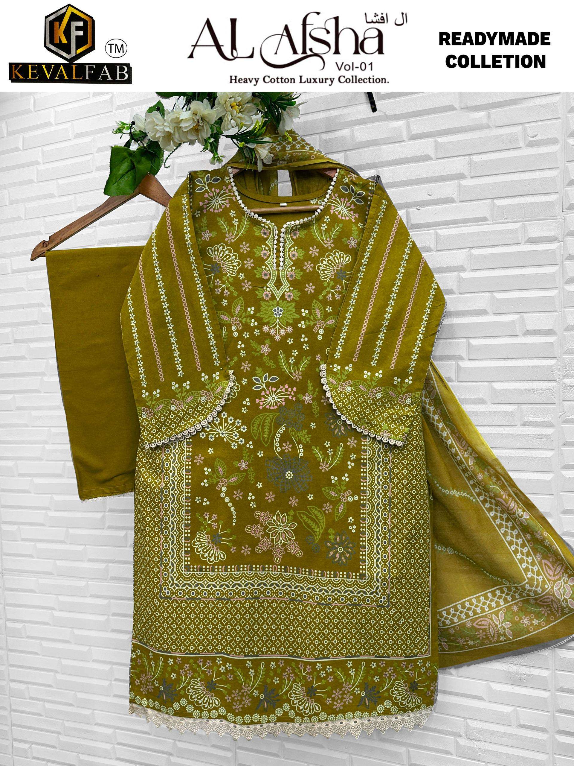KEVAL FAB  AL AFSHA VOL 1 READY MADE COLLECTION 