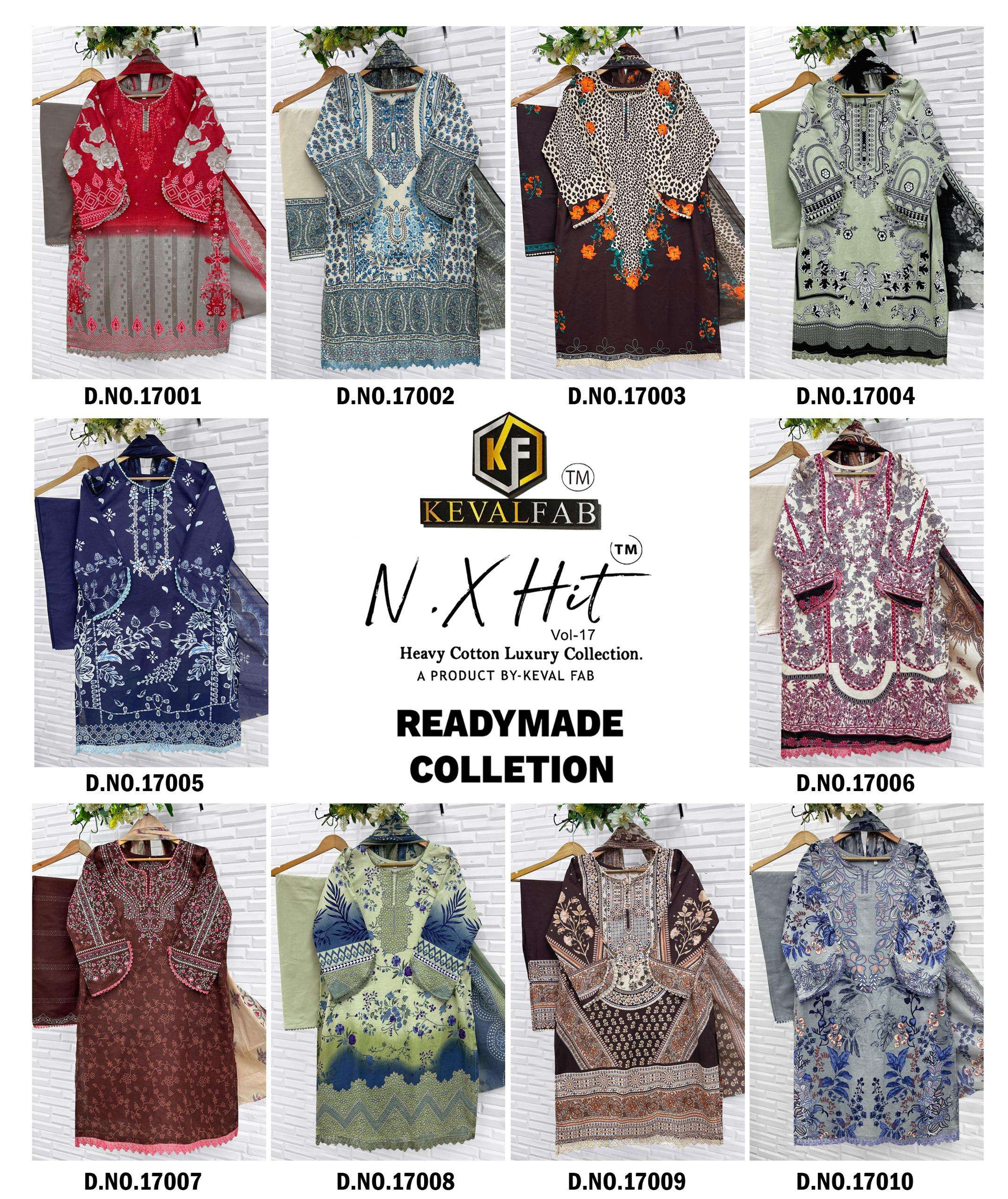 KEVAL FAB NX HIT COTTON LUXURY READY MADE COLLECTION VOL 17 READY MADE COLLECTION 