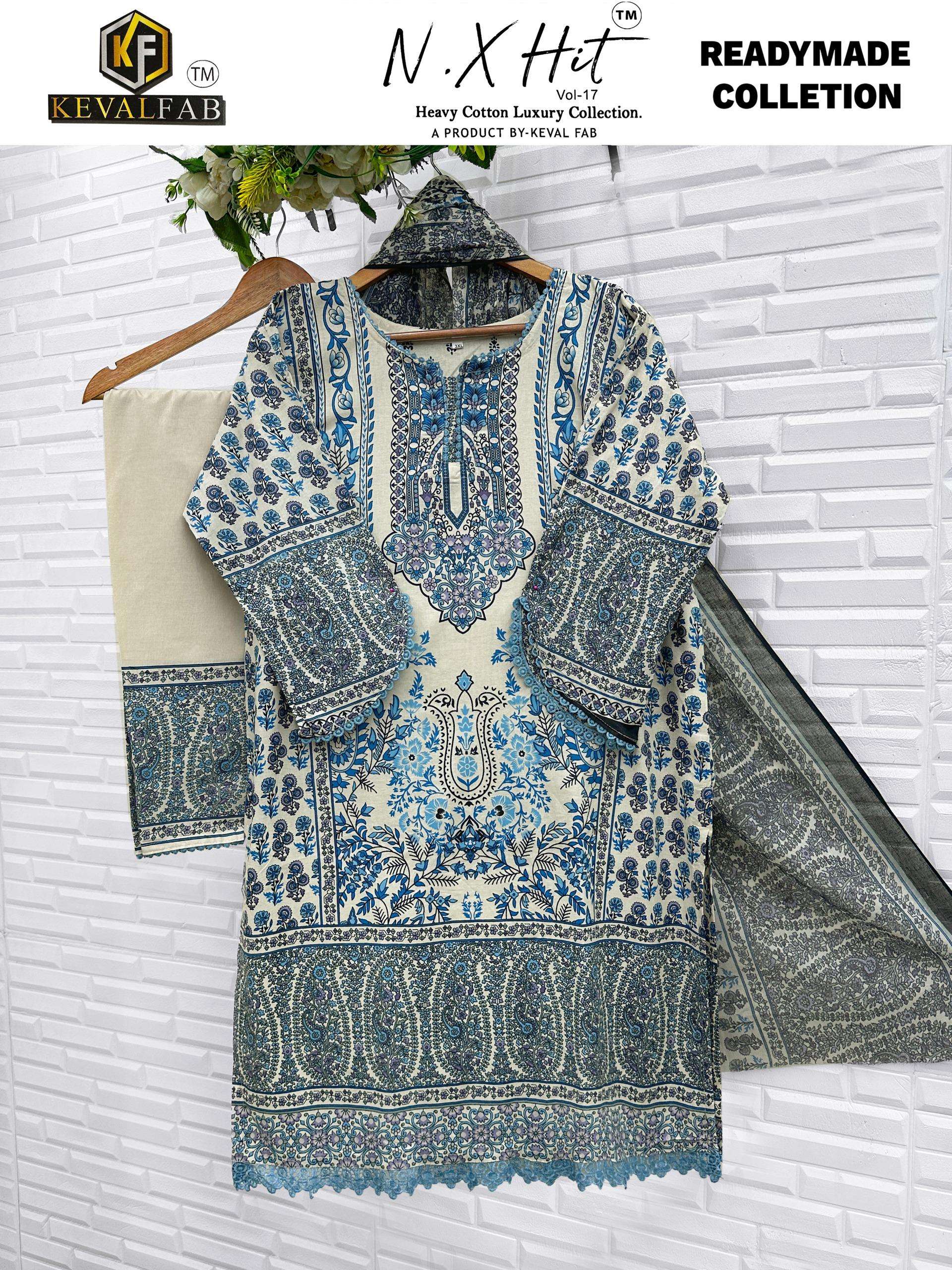 KEVAL FAB NX HIT COTTON LUXURY READY MADE COLLECTION VOL 17 READY MADE COLLECTION 