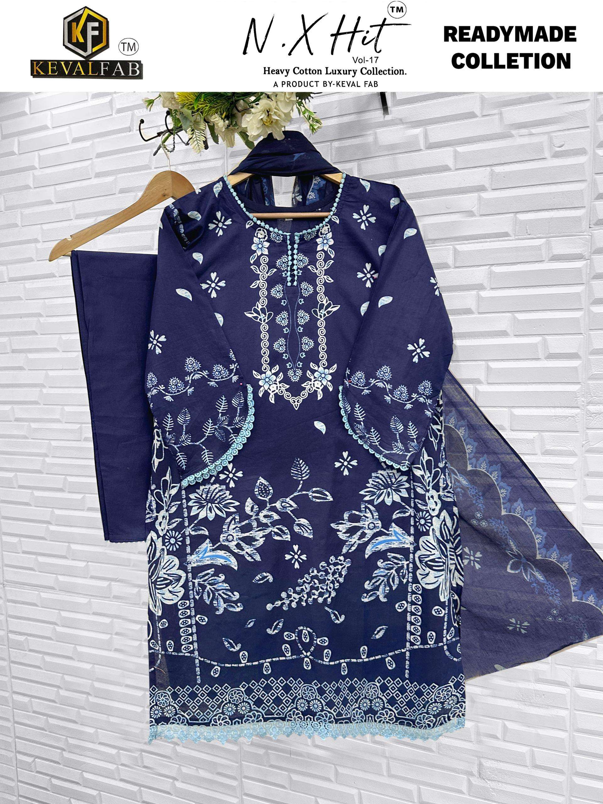 KEVAL FAB NX HIT COTTON LUXURY READY MADE COLLECTION VOL 17 READY MADE COLLECTION 