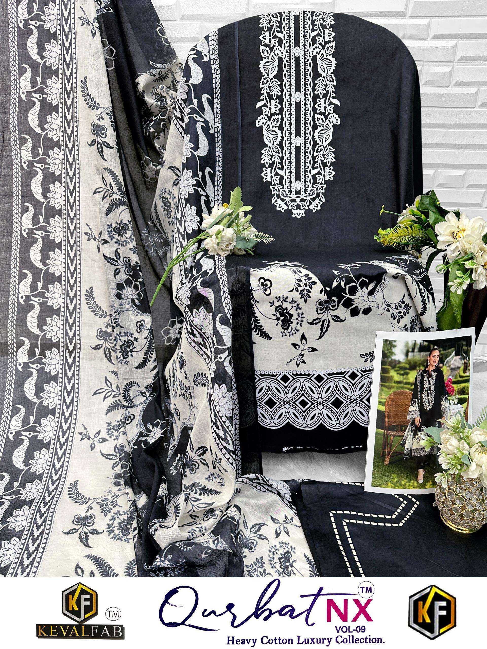 KEVAL FAB QURBAT NX VOL 9 COTTON DIGITAL PRINTS SALWAR SUIT
