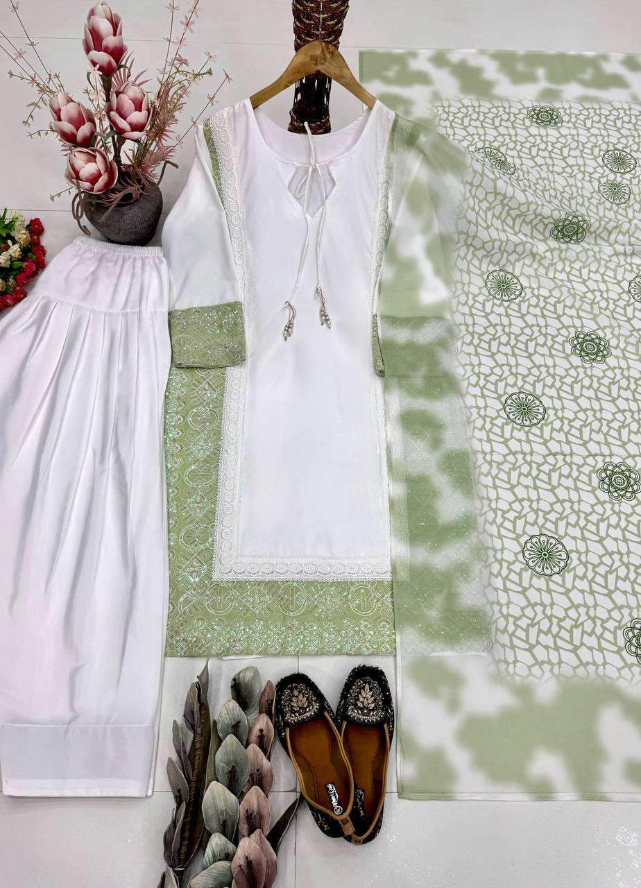 KF 1723 SILK SEQUENCE EMBROIDERY DESIGNER WORK PAKISTANI STYLE SUITS 