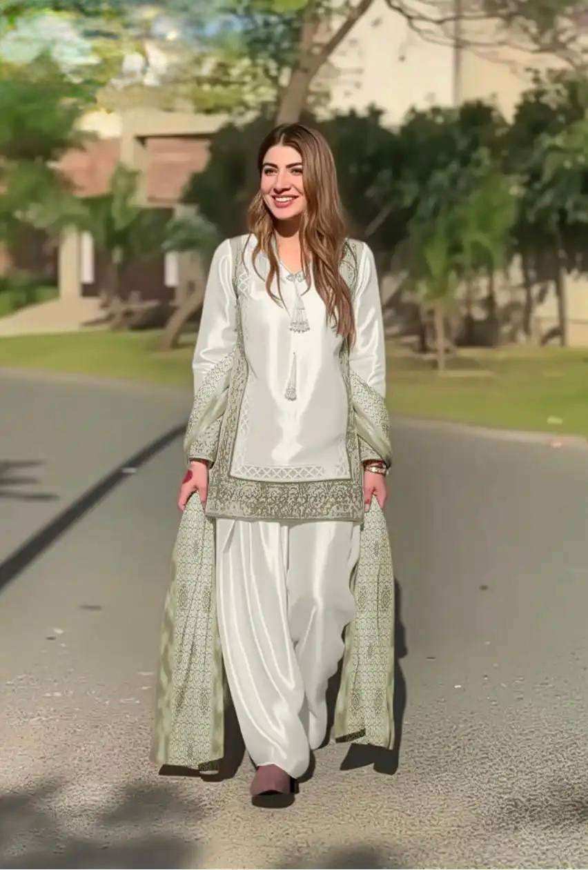 KF 1723 SILK SEQUENCE EMBROIDERY DESIGNER WORK PAKISTANI STYLE SUITS 