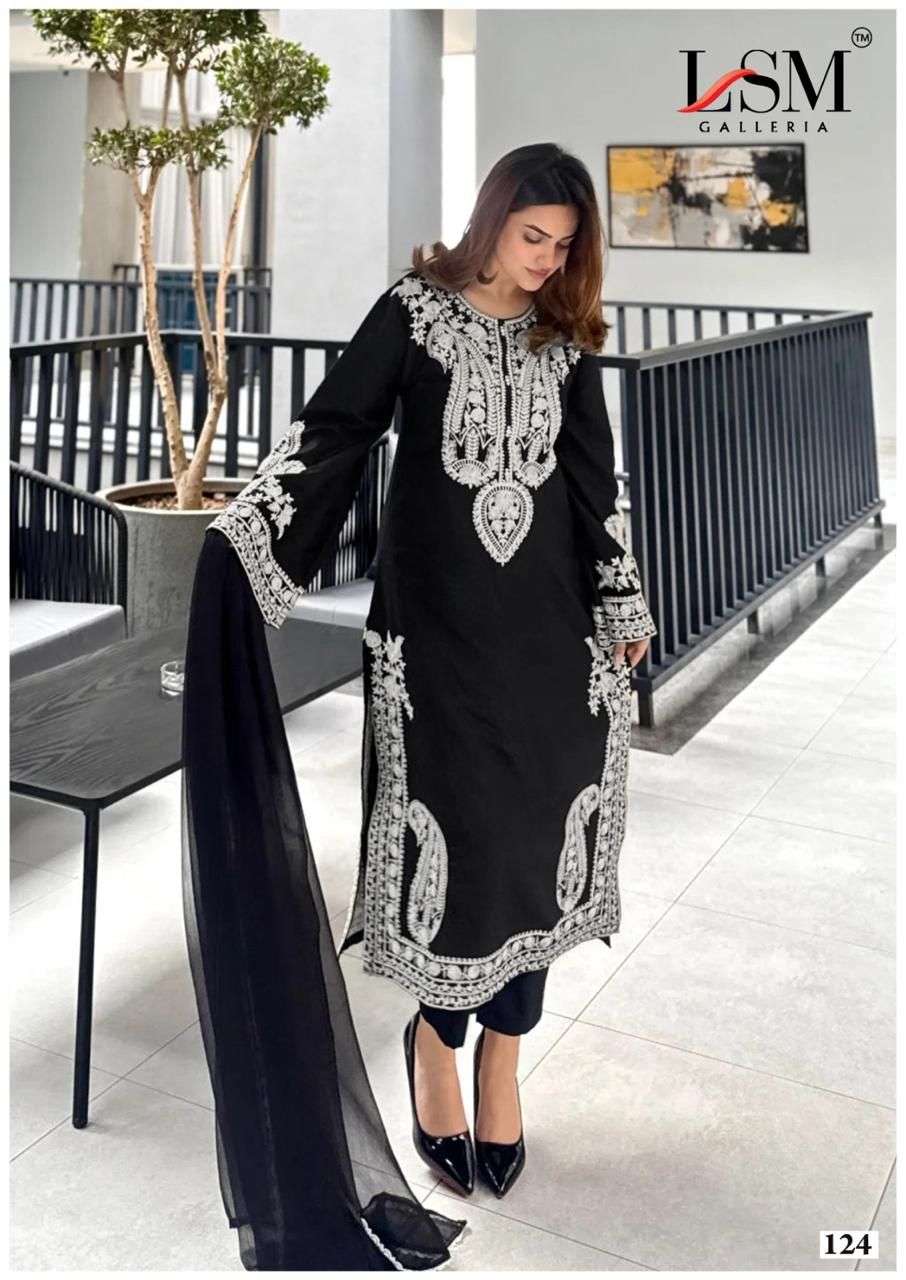 LSM GALLERIA BLACK AND WHITE HEAVY LUXURY LAWN READY MADE COLLECTION VOL 2