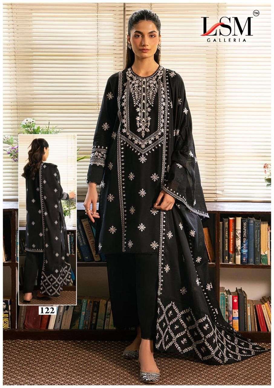LSM GALLERIA BLACK AND WHITE HEAVY LUXURY LAWN READY MADE COLLECTION VOL 2