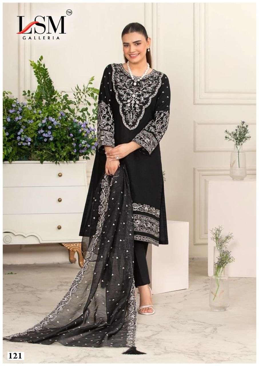 LSM GALLERIA BLACK AND WHITE HEAVY LUXURY LAWN READY MADE COLLECTION VOL 2