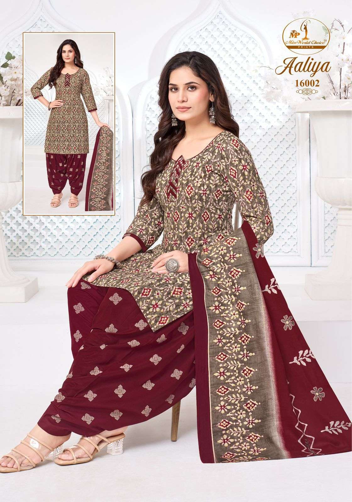 MISS WORLD CHOICE AALIYA VOL 16 COTTON READY MADE PATIYALA SUIT