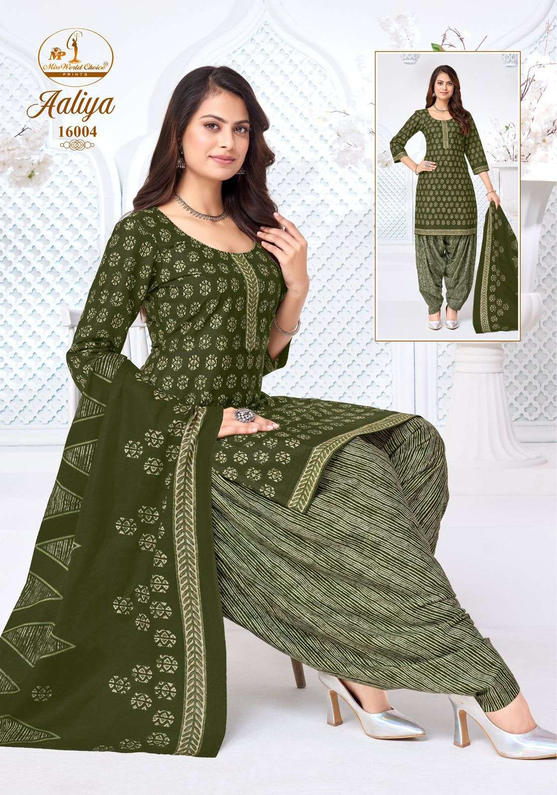 MISS WORLD CHOICE AALIYA VOL 16 COTTON READY MADE PATIYALA SUIT