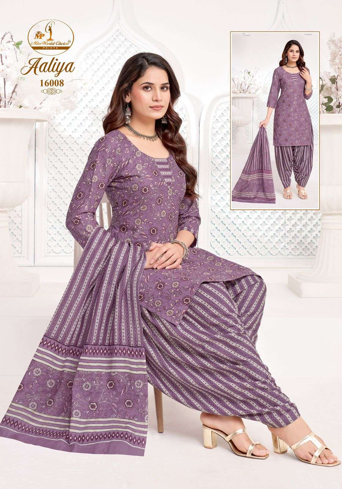 MISS WORLD CHOICE AALIYA VOL 16 COTTON READY MADE PATIYALA SUIT