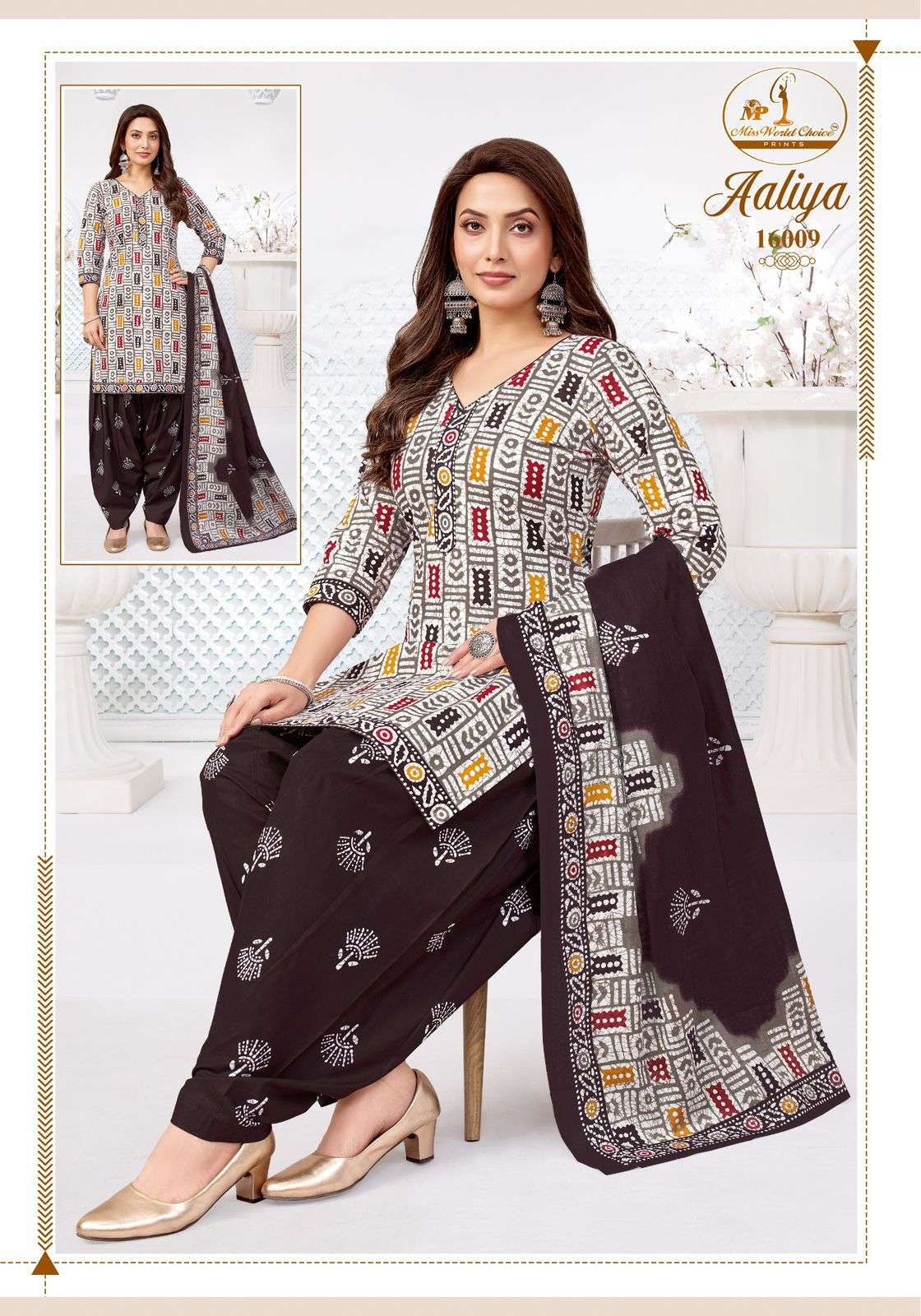 MISS WORLD CHOICE AALIYA VOL 16 COTTON READY MADE PATIYALA SUIT