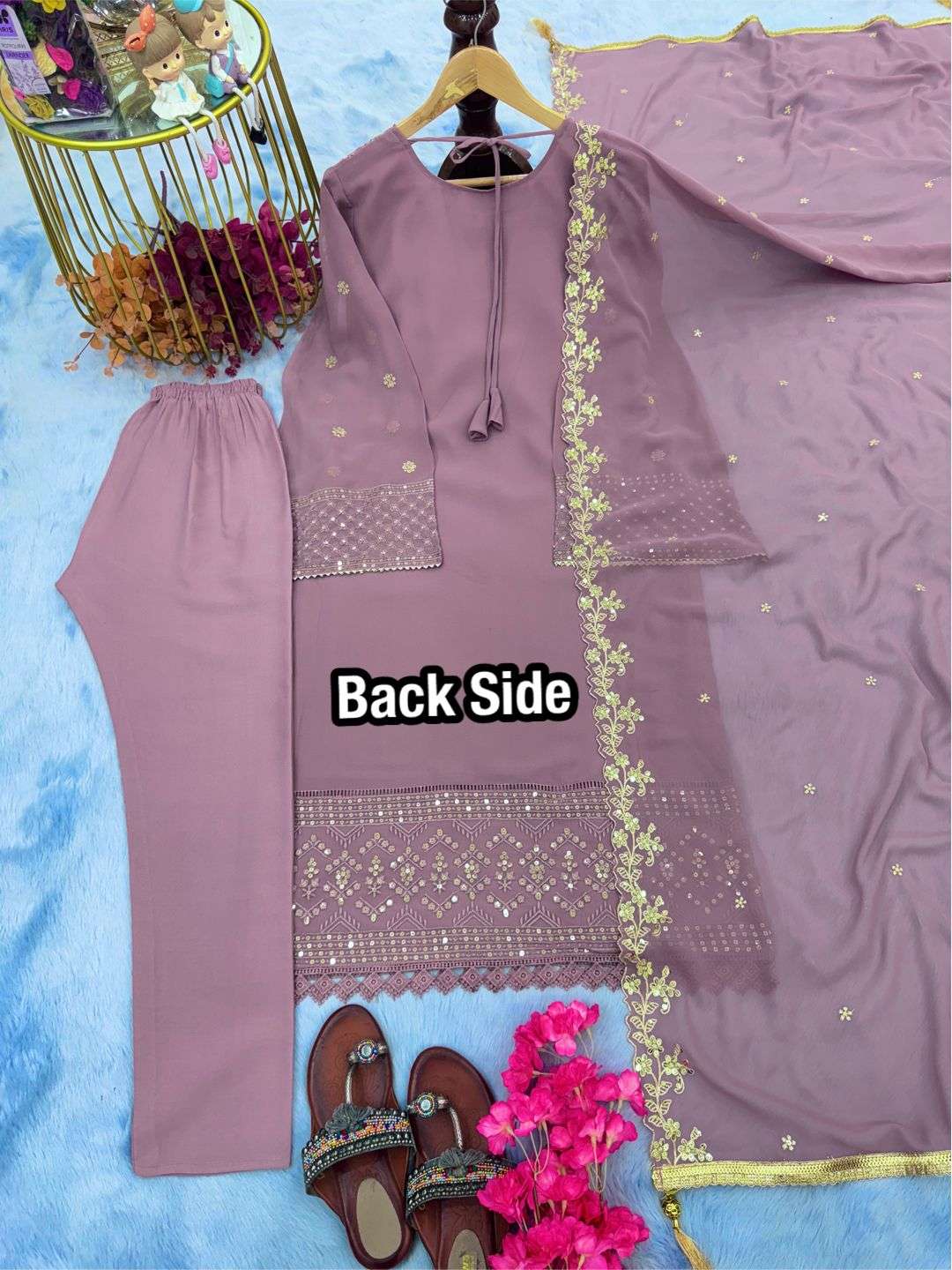 PD 1059 GEORGETTE DESIGNER WEAR PARTY WEAR LADIES  TOP BOTTOM & DUPATTA SET