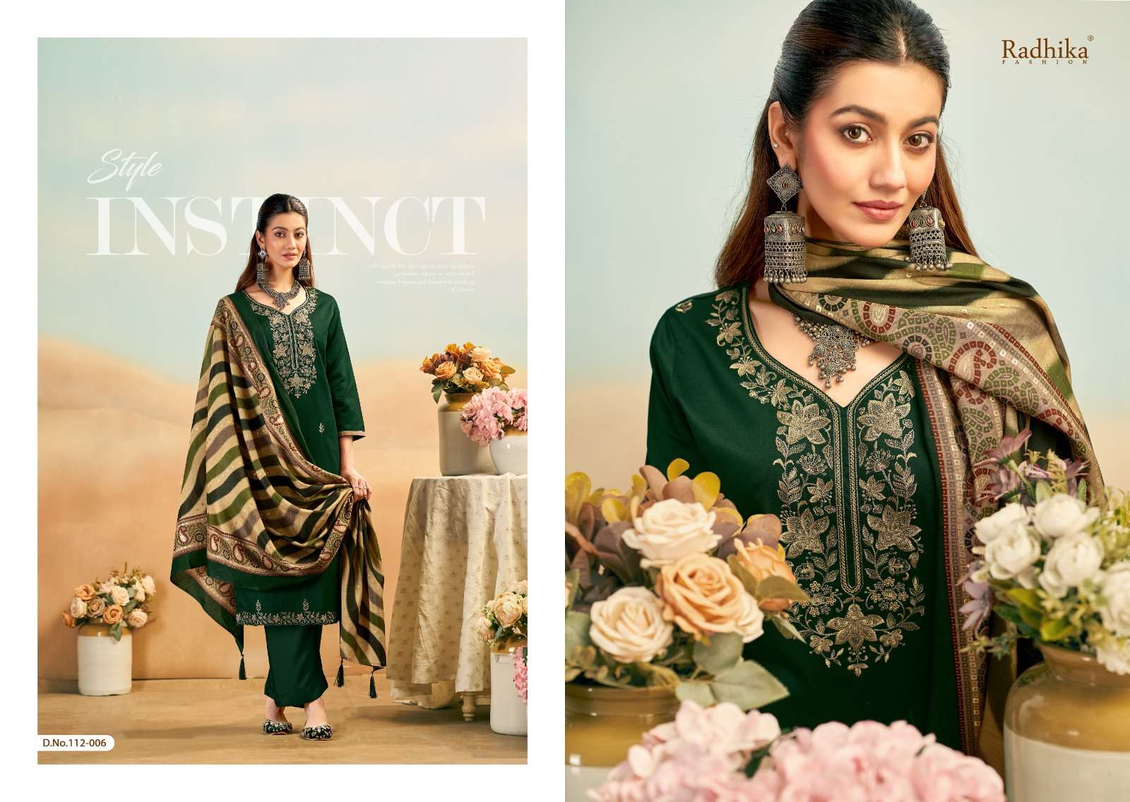 RADHIKA FASHION AZARA SHAFINAZ JAM COTTON PRINT WITH FANCY WORK SUIT