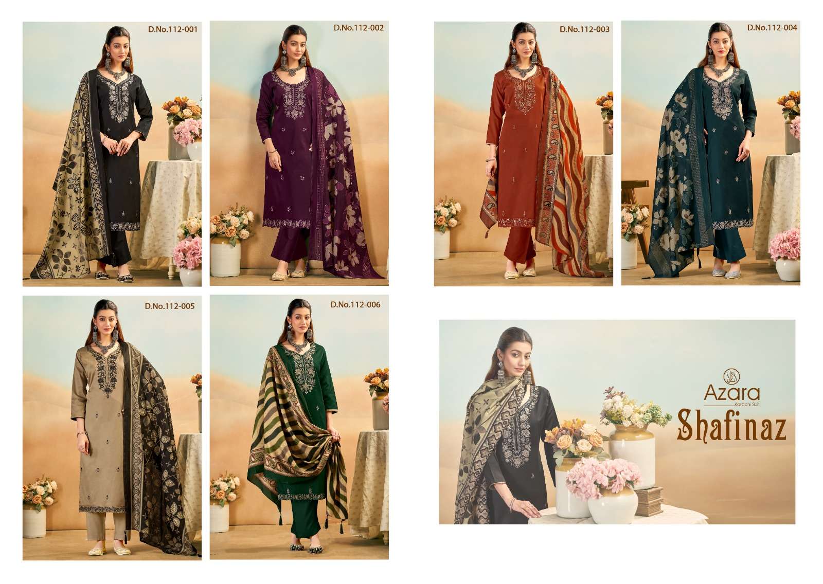 RADHIKA FASHION AZARA SHAFINAZ JAM COTTON PRINT WITH FANCY WORK SUIT