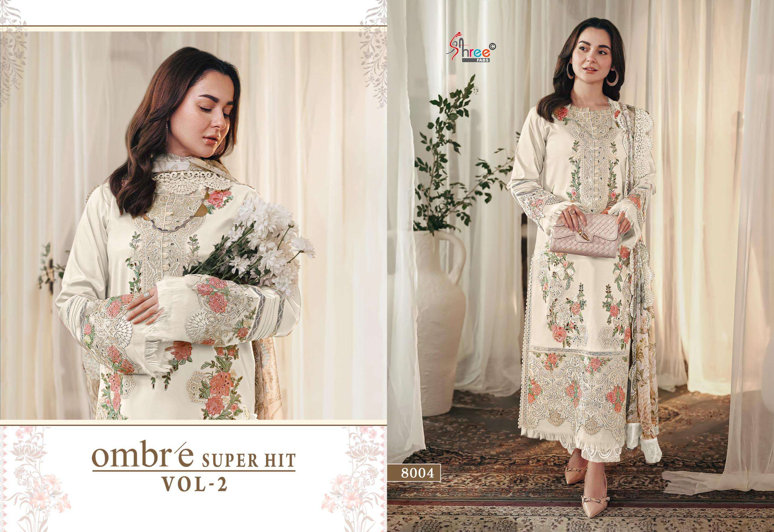 SHREE FABS OMBRE SUPER HIT VOL 2 COTTON HEAVY PATCH EMBROIDERY WORK SUIT