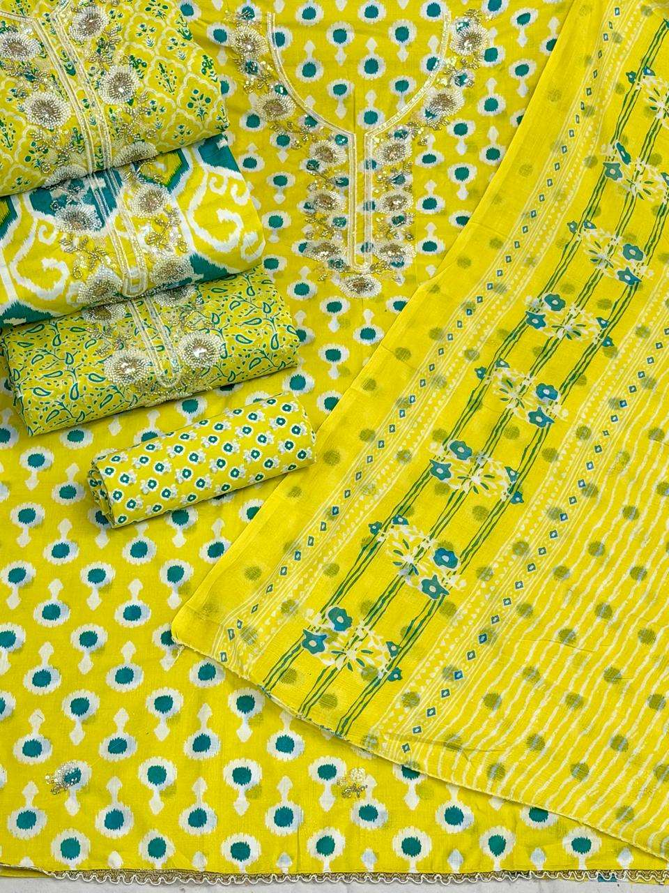 SIARA NON CATALOG VOL 25 COTTON BATIK PRINT WITH FANCY WORK SUIT