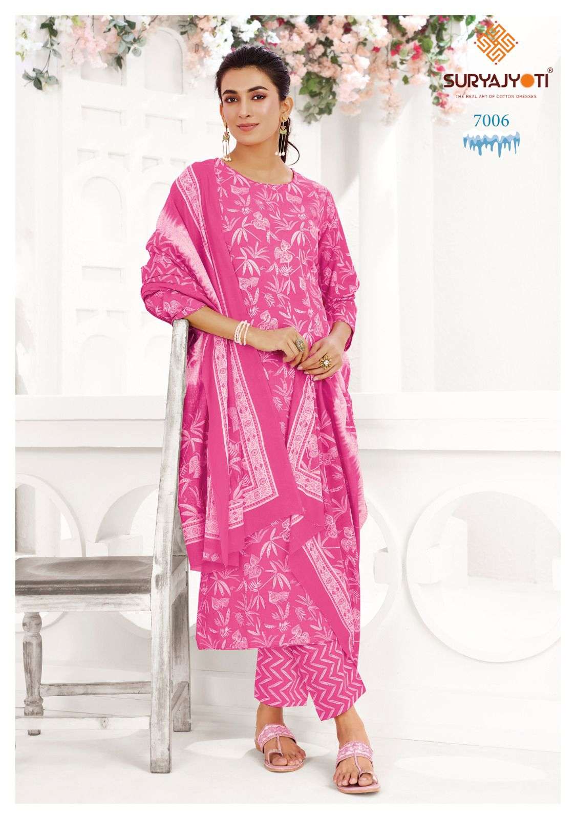  SURYAJYOTI ICE LOOK VOL 7 COTTON PRINTED LADIES READY MADE SUIT