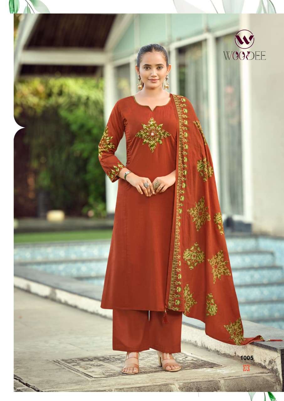 WOODEE HASEEN COTTON FANCY WORKS LADIES 3PCS SET COLLECTION 