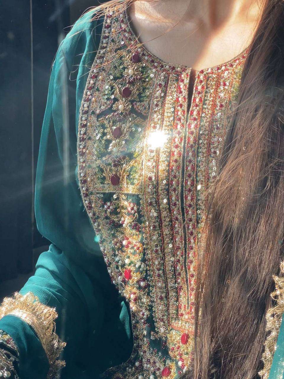 ZC 8021 GEORGETTE DESIGNER PARTY WEAR LADIES TOP PLAZZO AND DUPATTA SET 