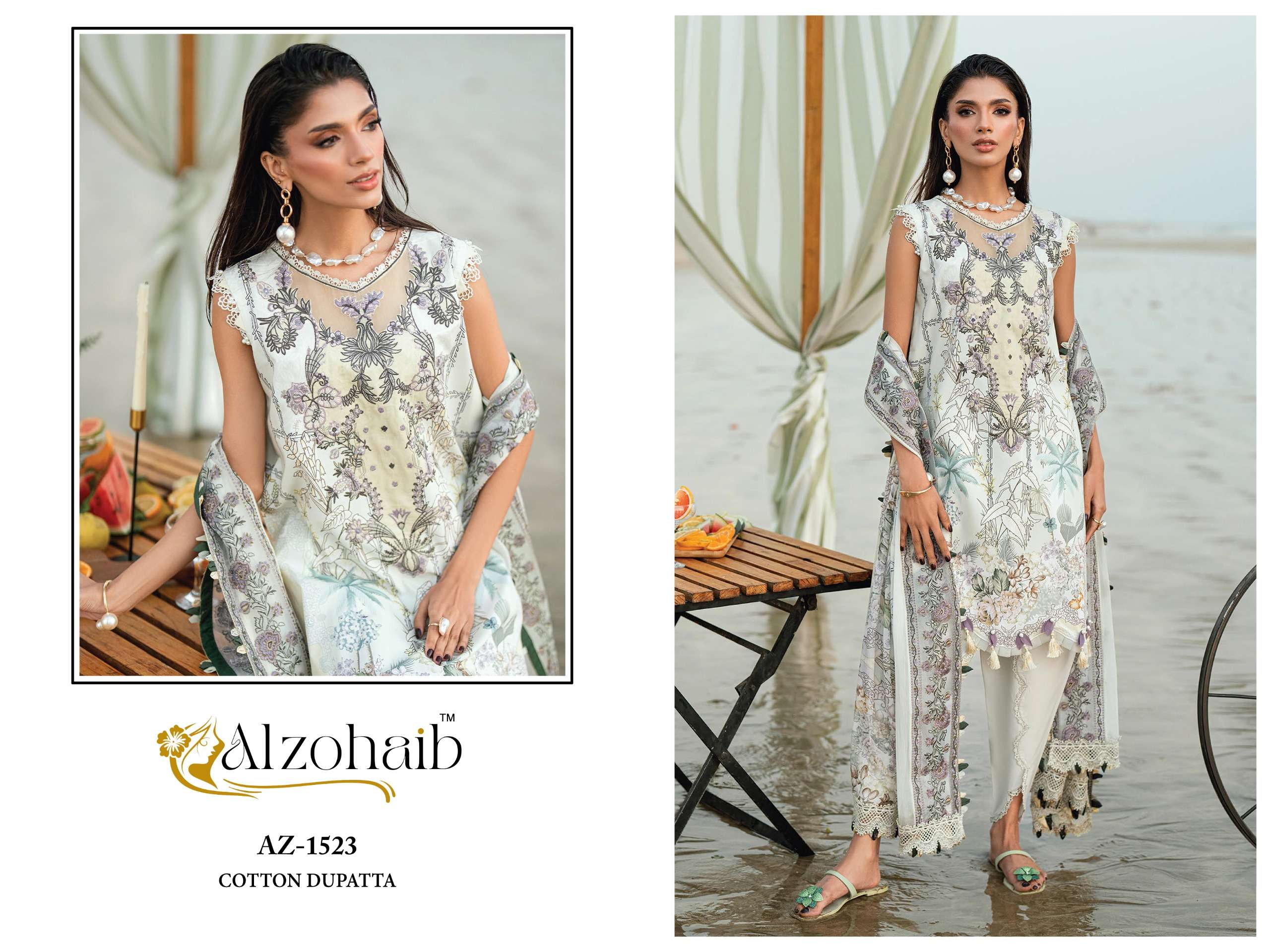 AL ZOHAIB AQILA VOL 2 COTTON PATCH EMBROIDERY WORK SALWAR KAMEEZ