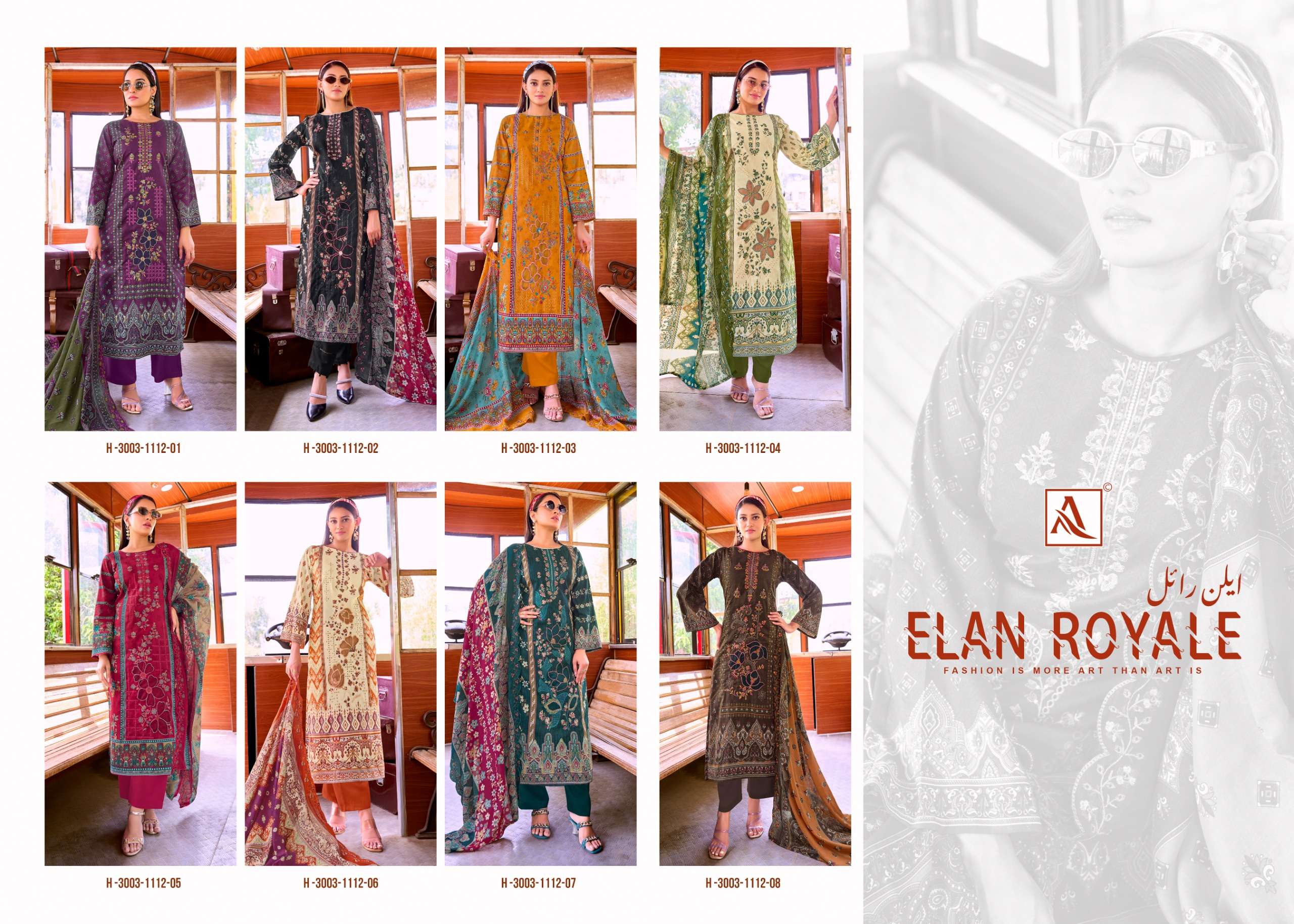 ALOK SUITS ELAN ROYALE COTTON PRINT WITH FANCY EMBROIDERY WORK SUIT