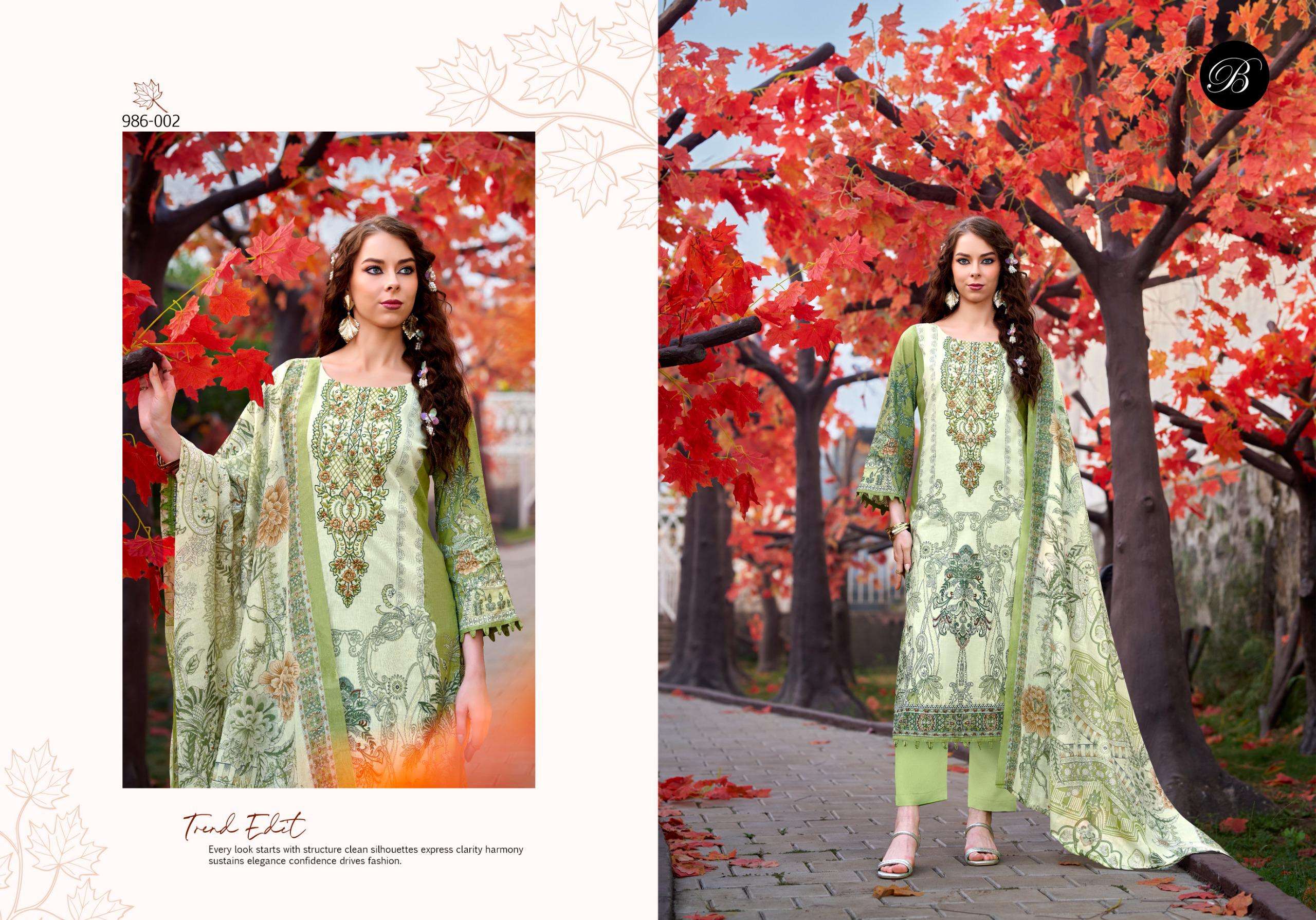 BELLIZA DESIGNER STUDIO NAIRA VOL 146 OTTON DIGITAL PRINTS WITH FANCY WORK SUIT