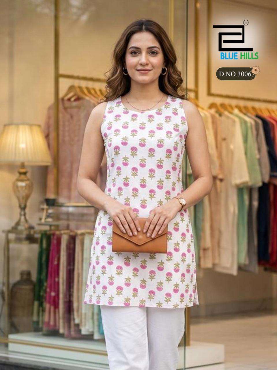 BLUE HILLS QUEEN VOL 3 COTTON PRINT FANCY SUMMER WEAR LADIES TOP 