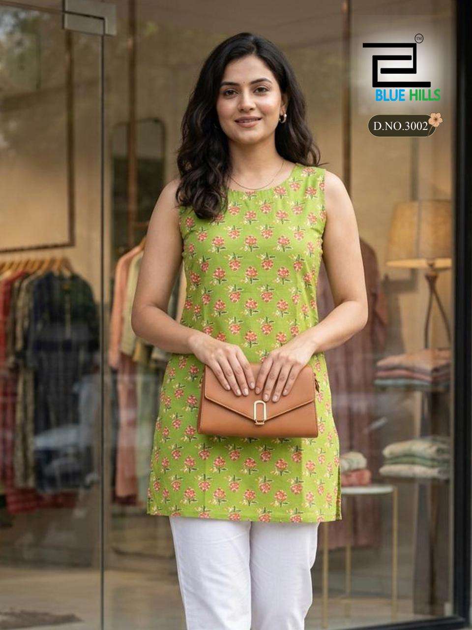 BLUE HILLS QUEEN VOL 3 COTTON PRINT FANCY SUMMER WEAR LADIES TOP 