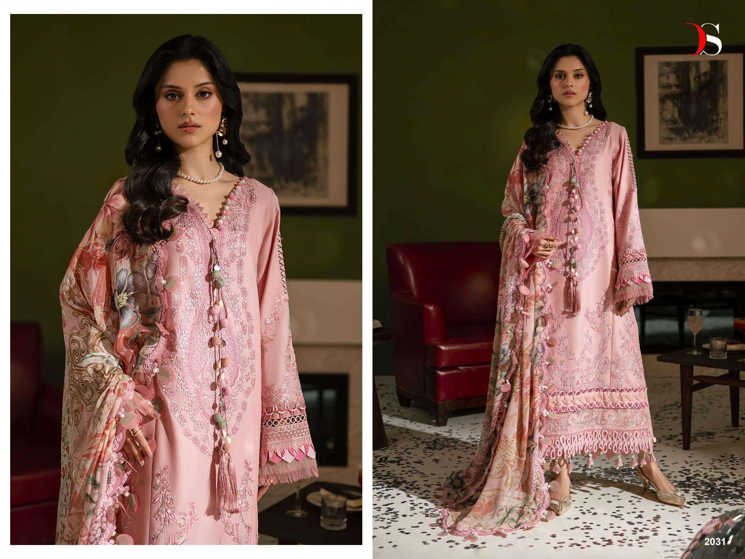 DEEPSY SUITS JADE LE PREMIER COTTON HEAVY EMBROIDERY DESIGNER WORK SUIT