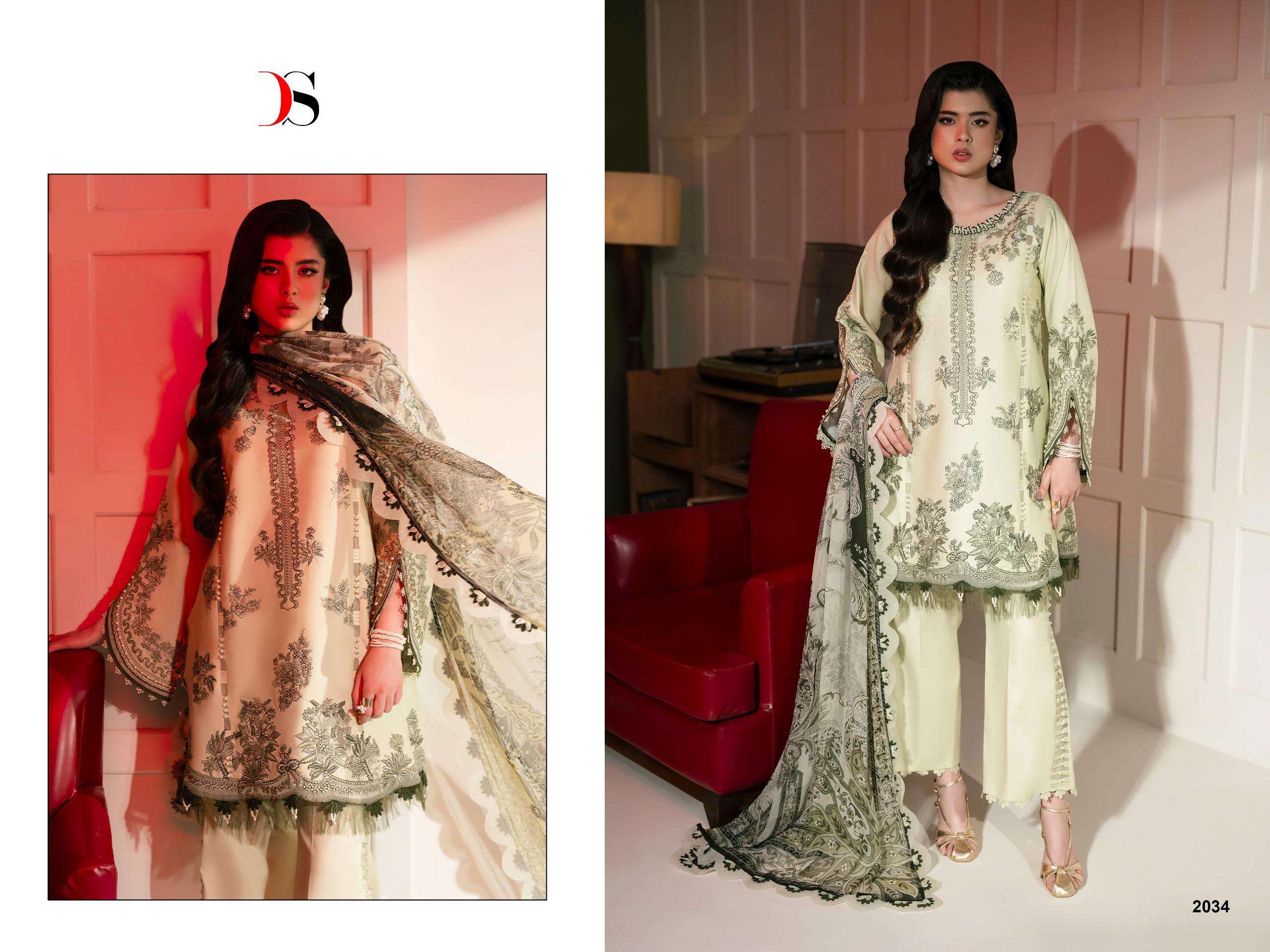 DEEPSY SUITS JADE LE PREMIER COTTON HEAVY EMBROIDERY DESIGNER WORK SUIT