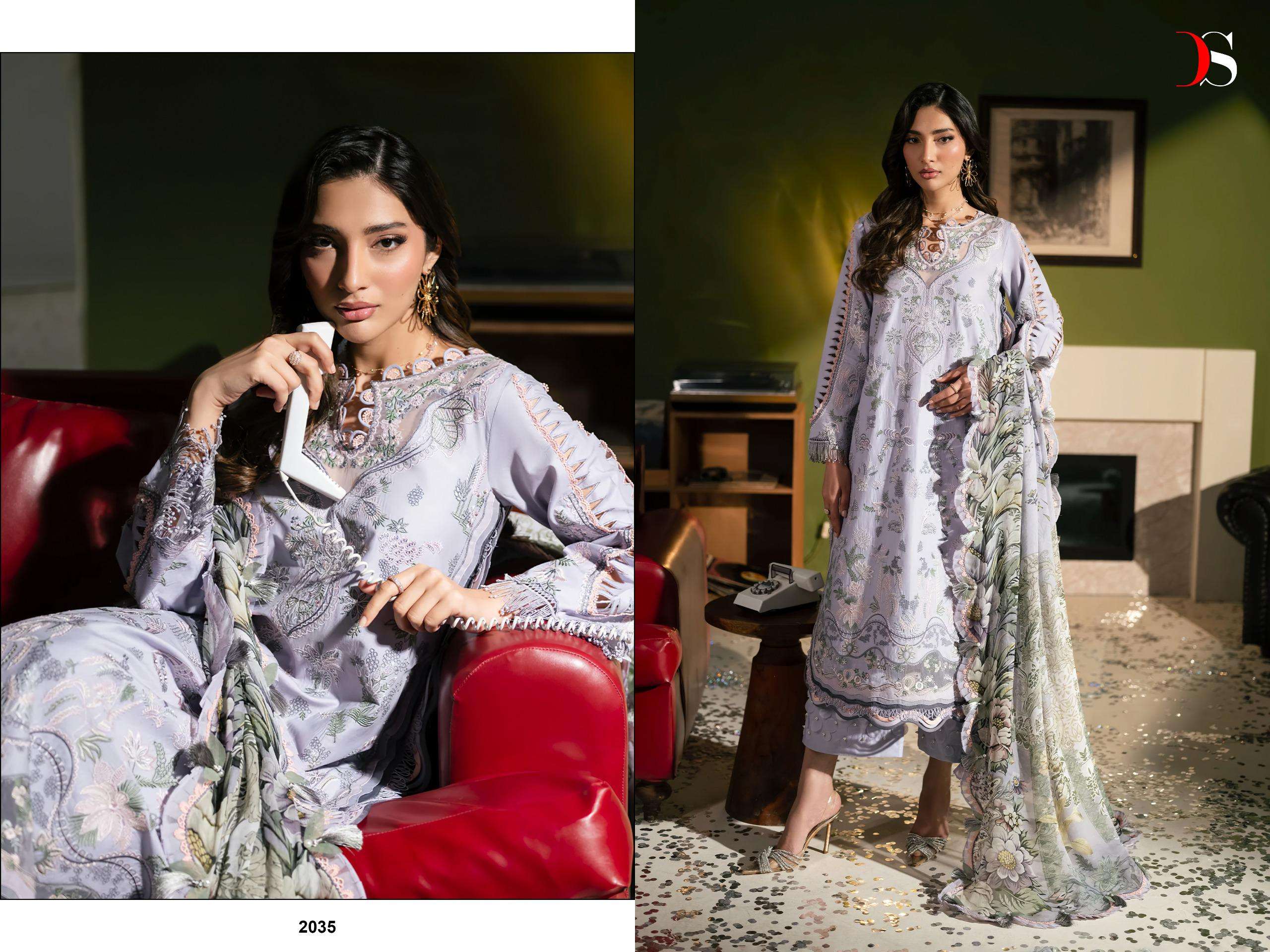 DEEPSY SUITS JADE LE PREMIER COTTON HEAVY EMBROIDERY DESIGNER WORK SUIT