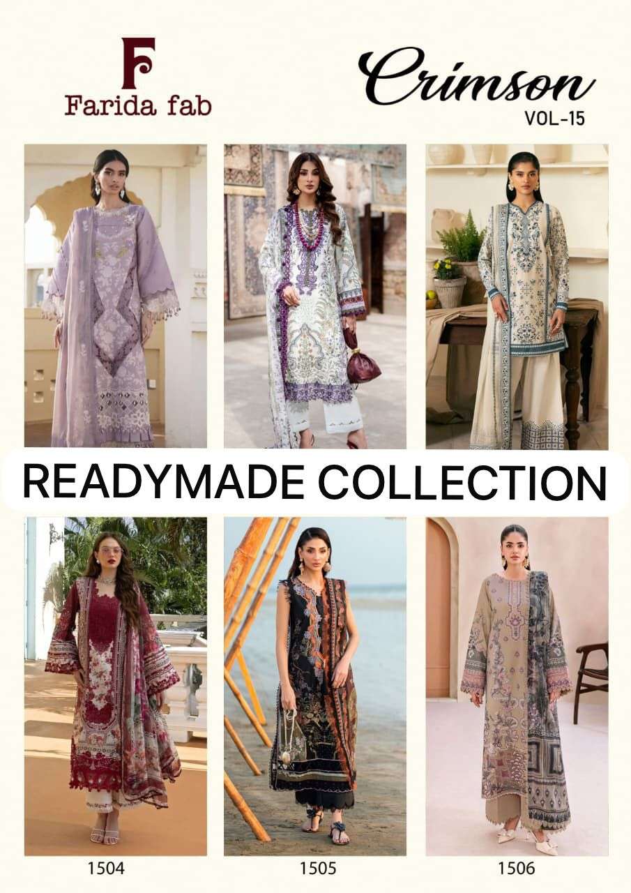 FARIDA FAB CRIMSON VOL 15 READY MADE COLLECTION 