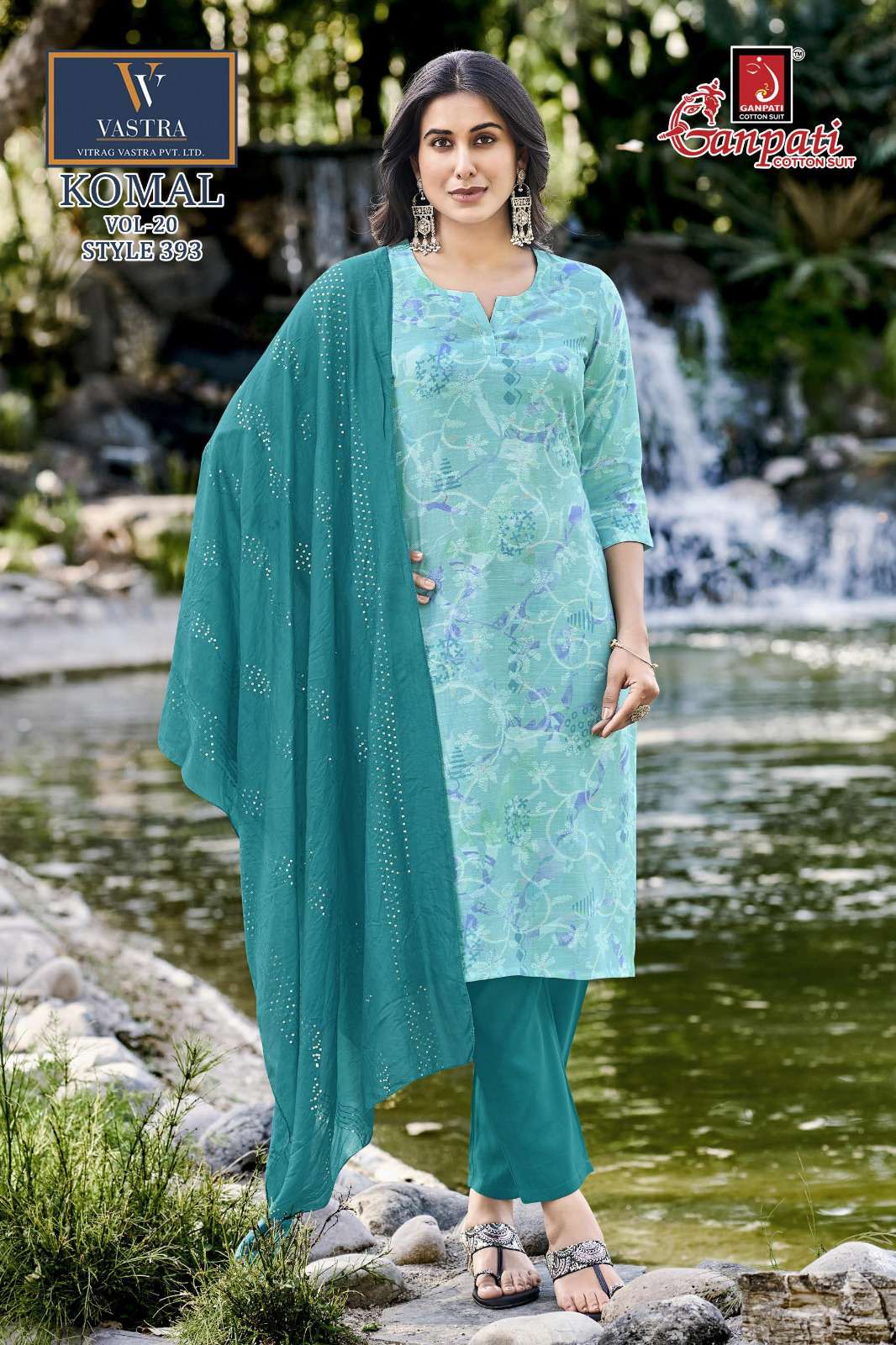 GANPATI KOMAL VOL 20 COTTON PRINTED LADIES READY MADE LADIES SUIT