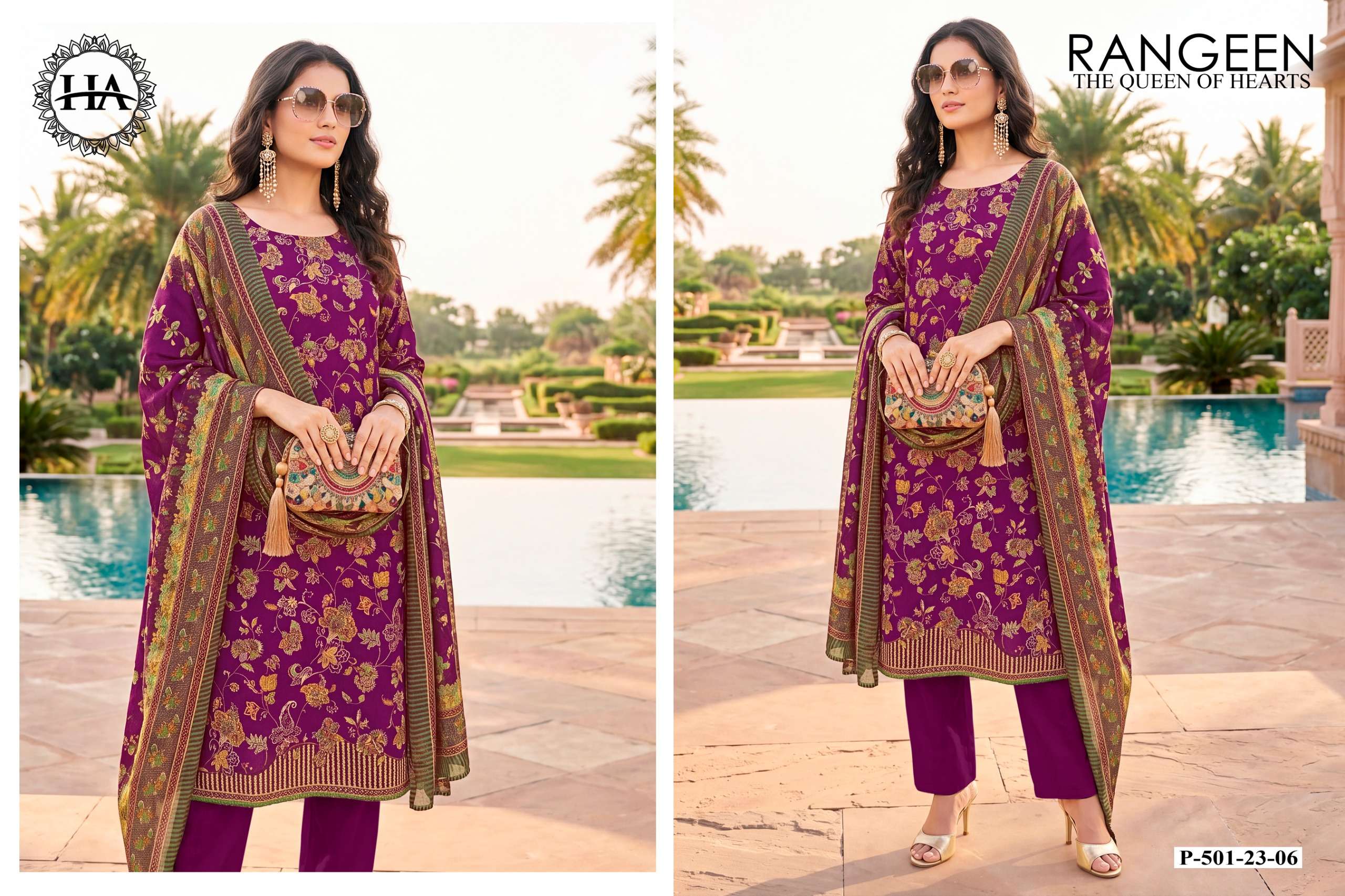 HARSHIT FASHION HUB RANGEEN JAM COTTON PRINTED SALWAR SUIT