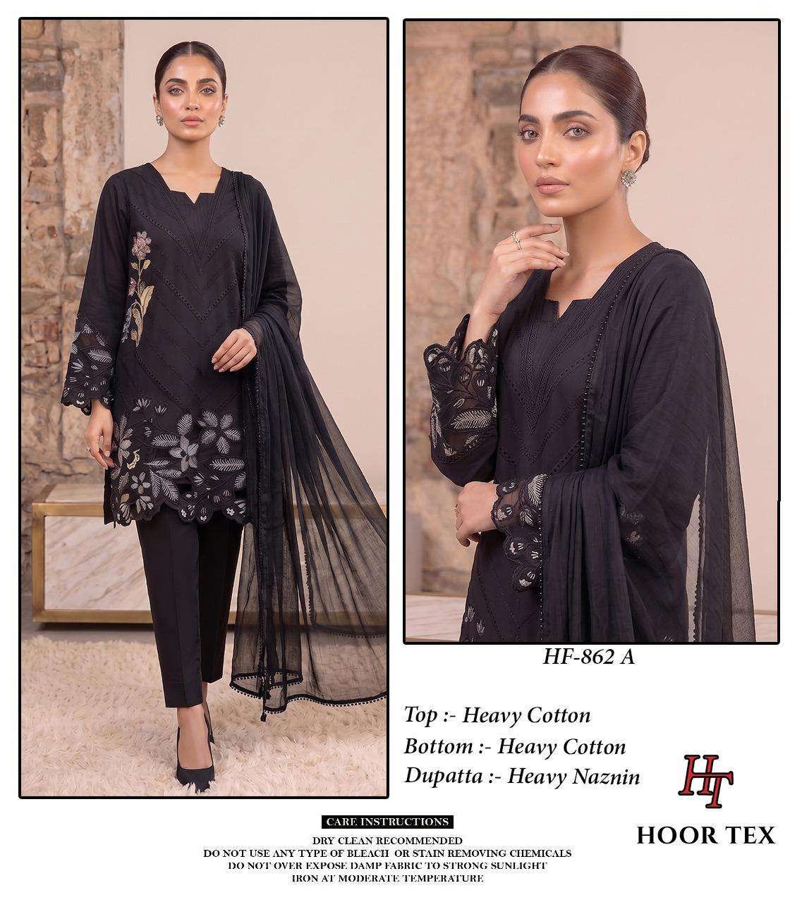 HOOR TEX HF 862 COTTON FANCY EMBROIDERY DESIGNER WORK READY MADE PAKISTANI SUIT