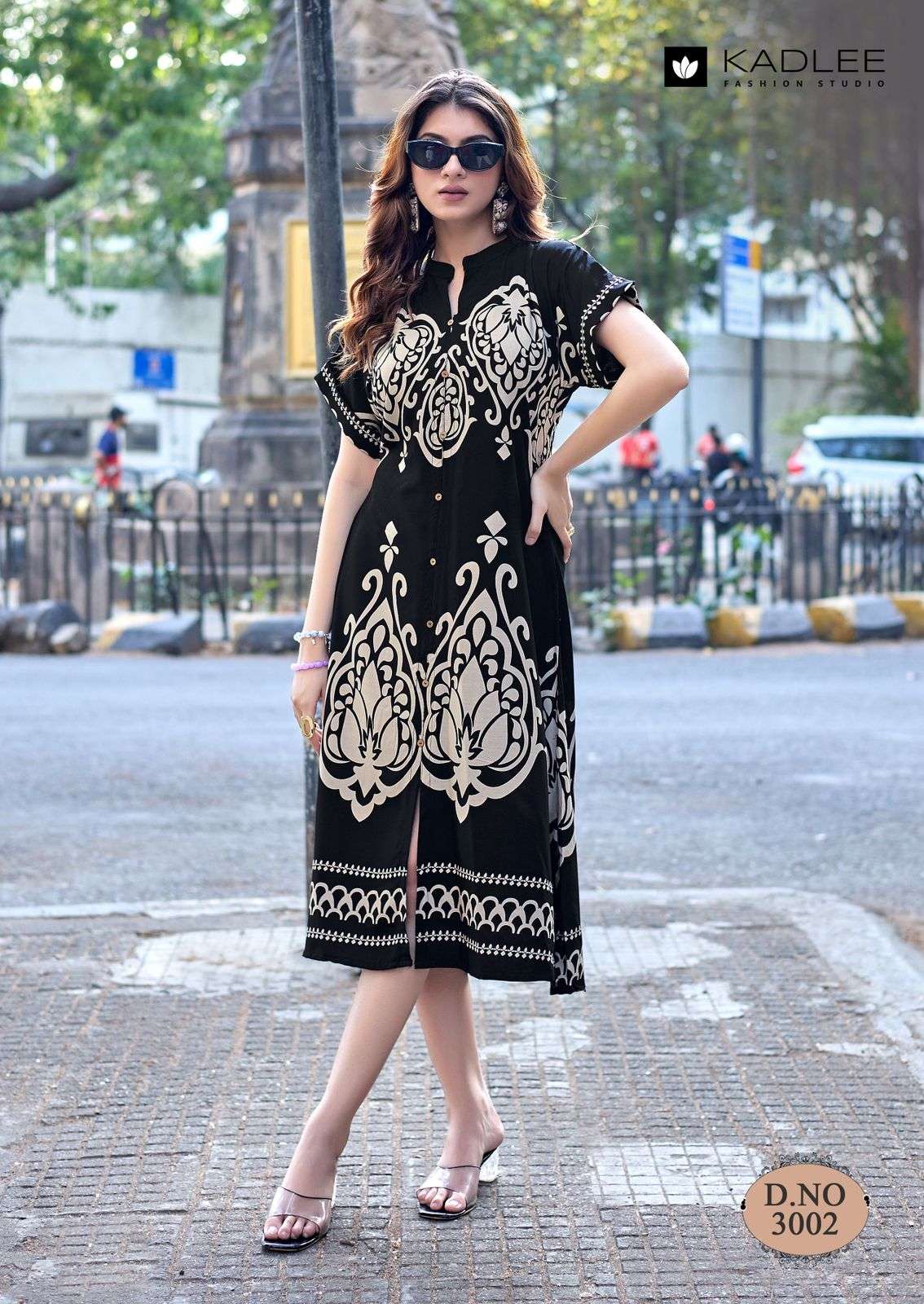 KADLEE FASHION SIGNATURE RAYON PRINT FANCY COOL LOOK SUMMER WEAR LADIES TOP
