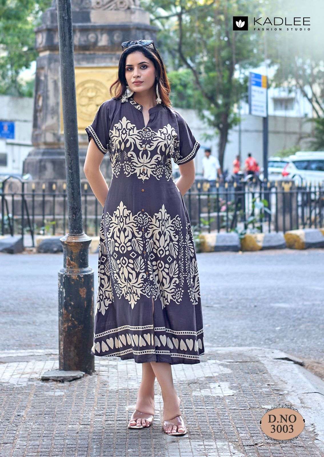 KADLEE FASHION SIGNATURE RAYON PRINT FANCY COOL LOOK SUMMER WEAR LADIES TOP
